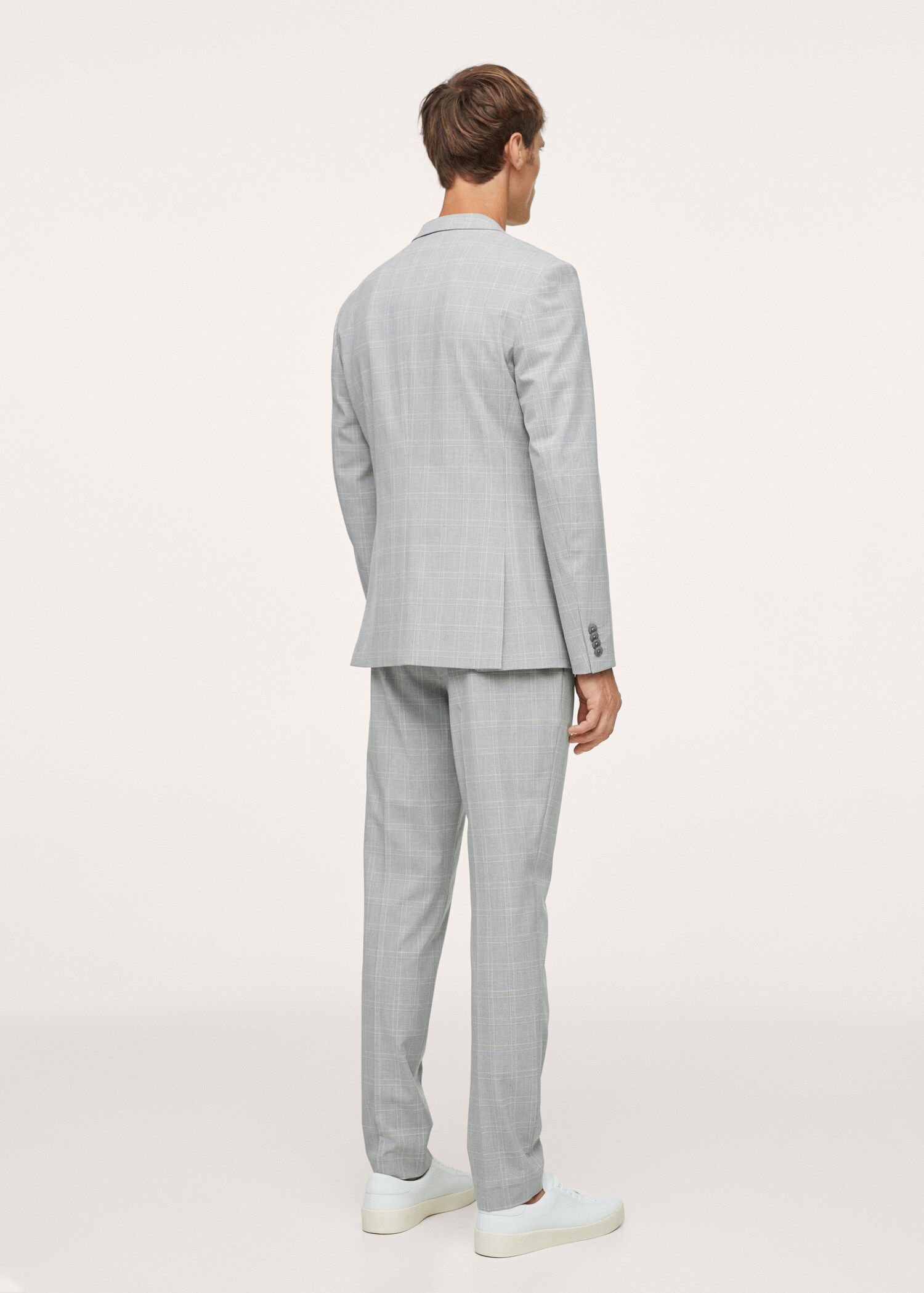 Oblekové kalhoty super slim fit s kostkou - Zadní strana zboží