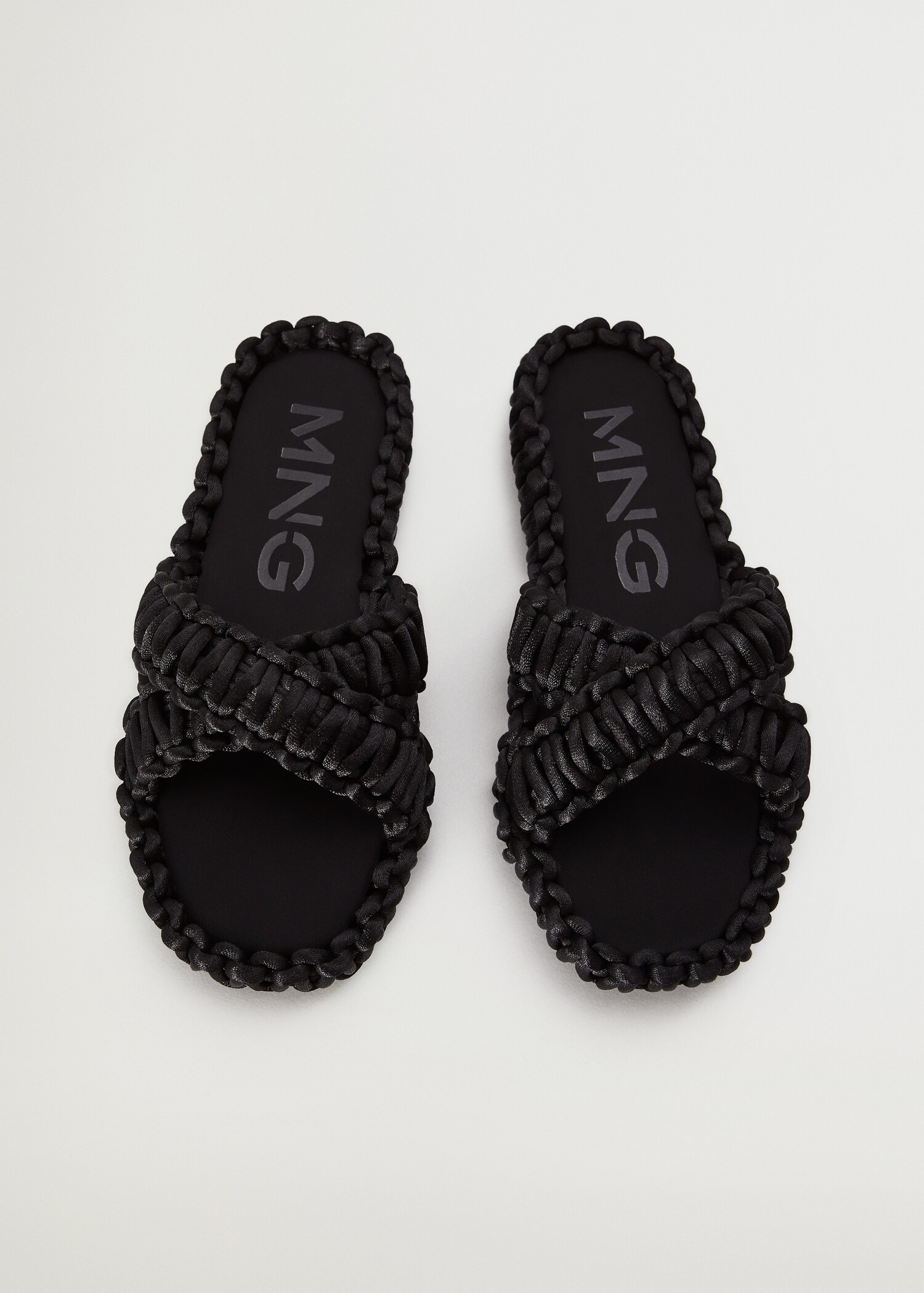 Fabric sandals with knots - Medium plane