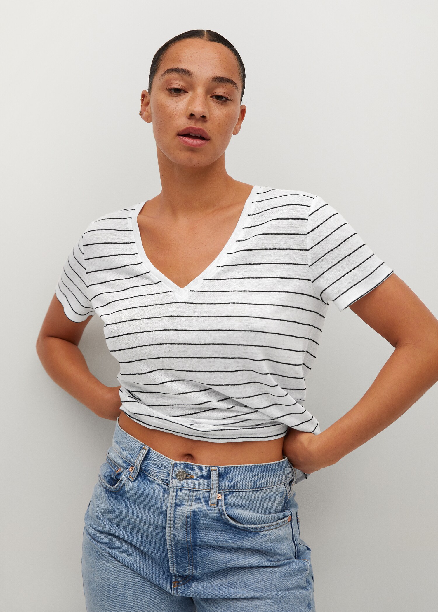 100% linen t-shirt - Medium plane