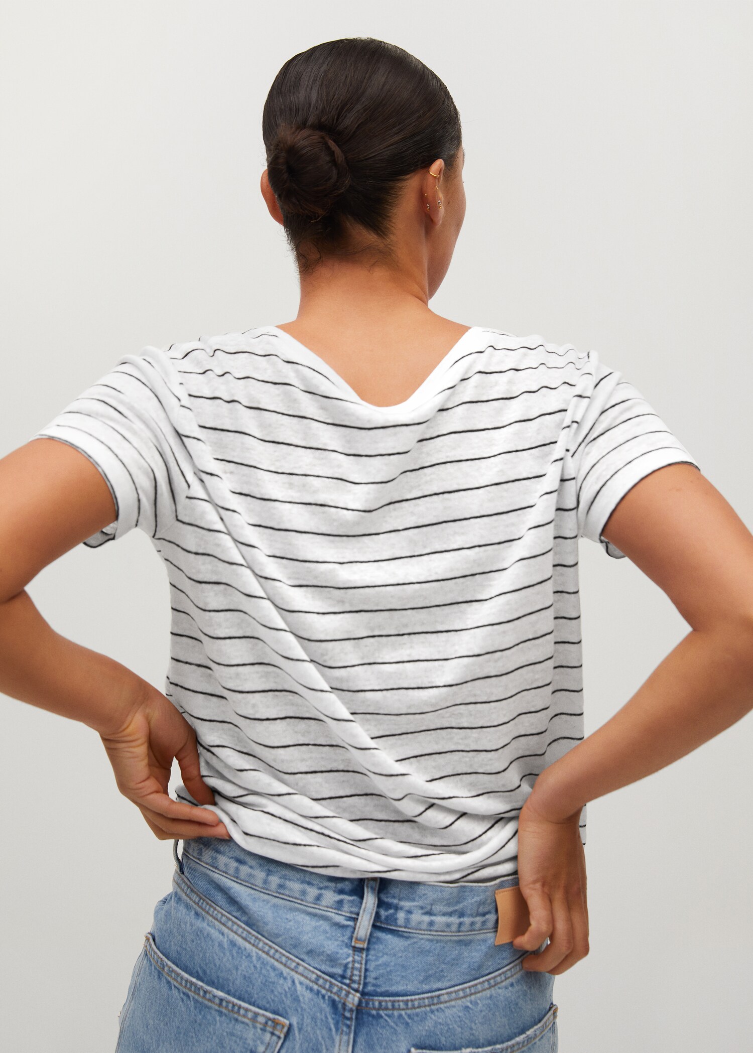 100% linen t-shirt - Reverse of the article