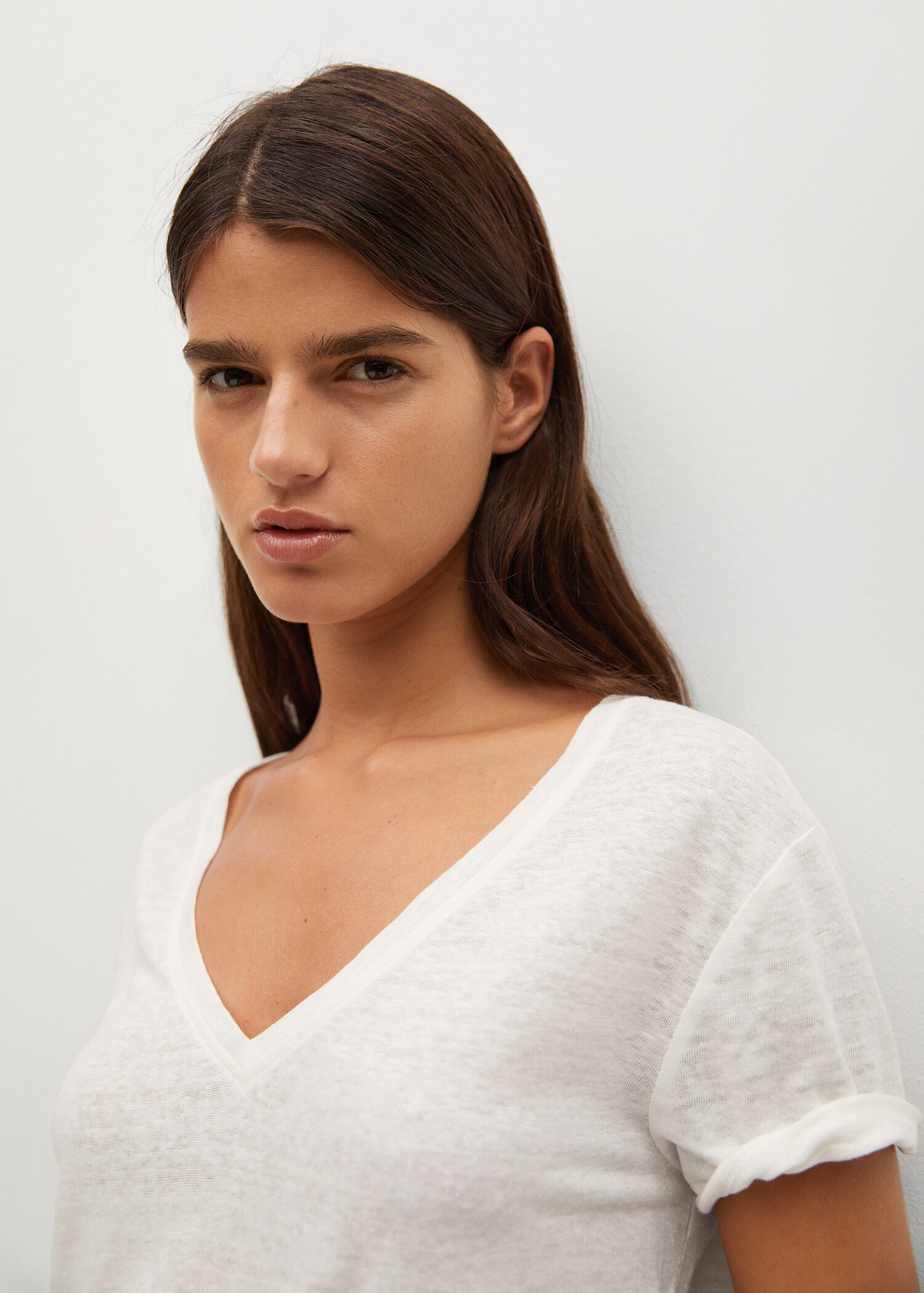100% linen t-shirt - Details of the article 2