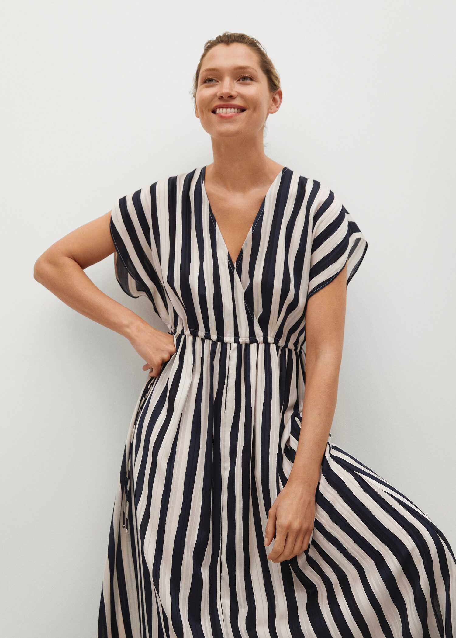 Striped flared dress - Medium plane