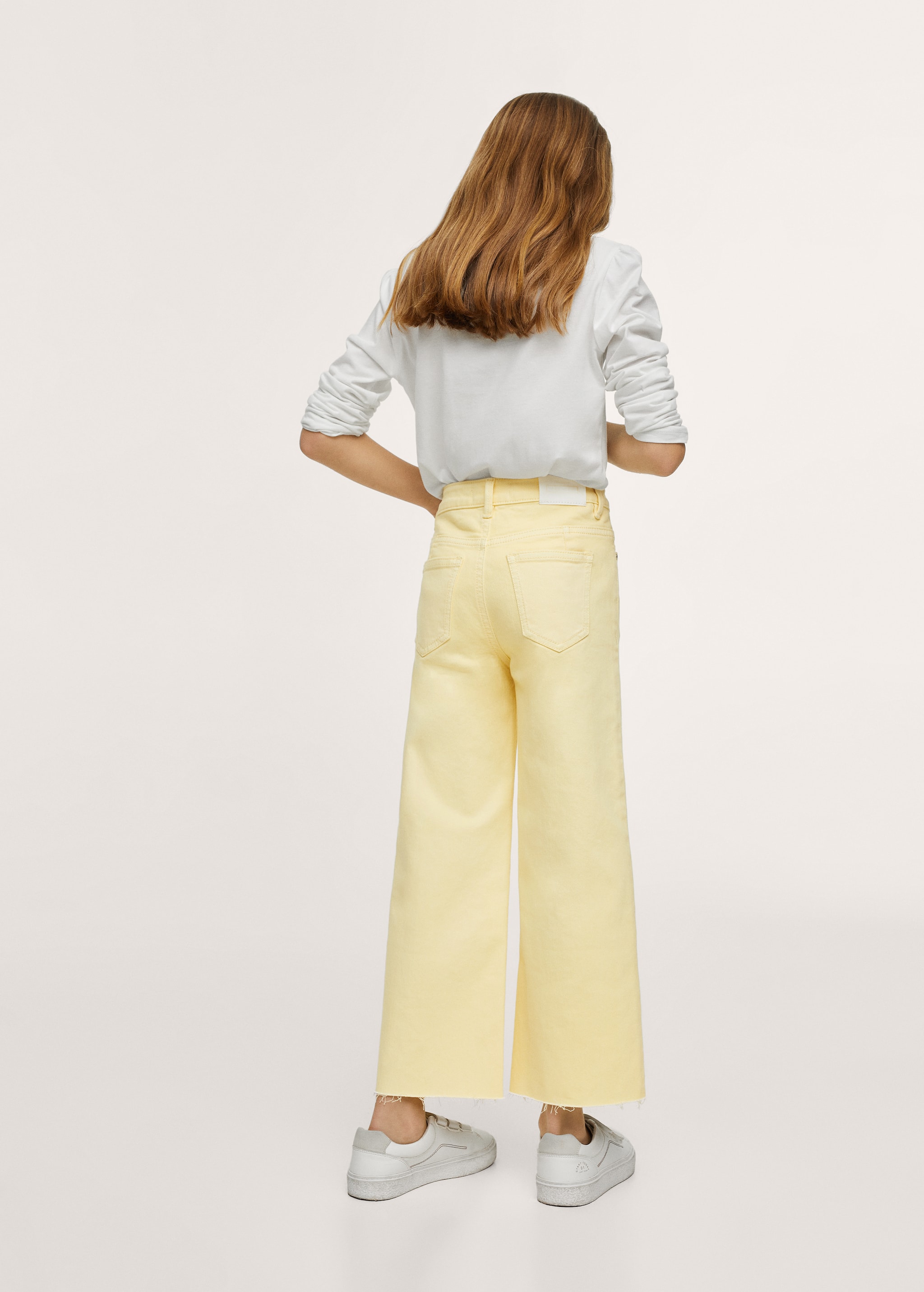 Culotte-Jeans mit ausgefranstem Saum - Rückseite des Artikels