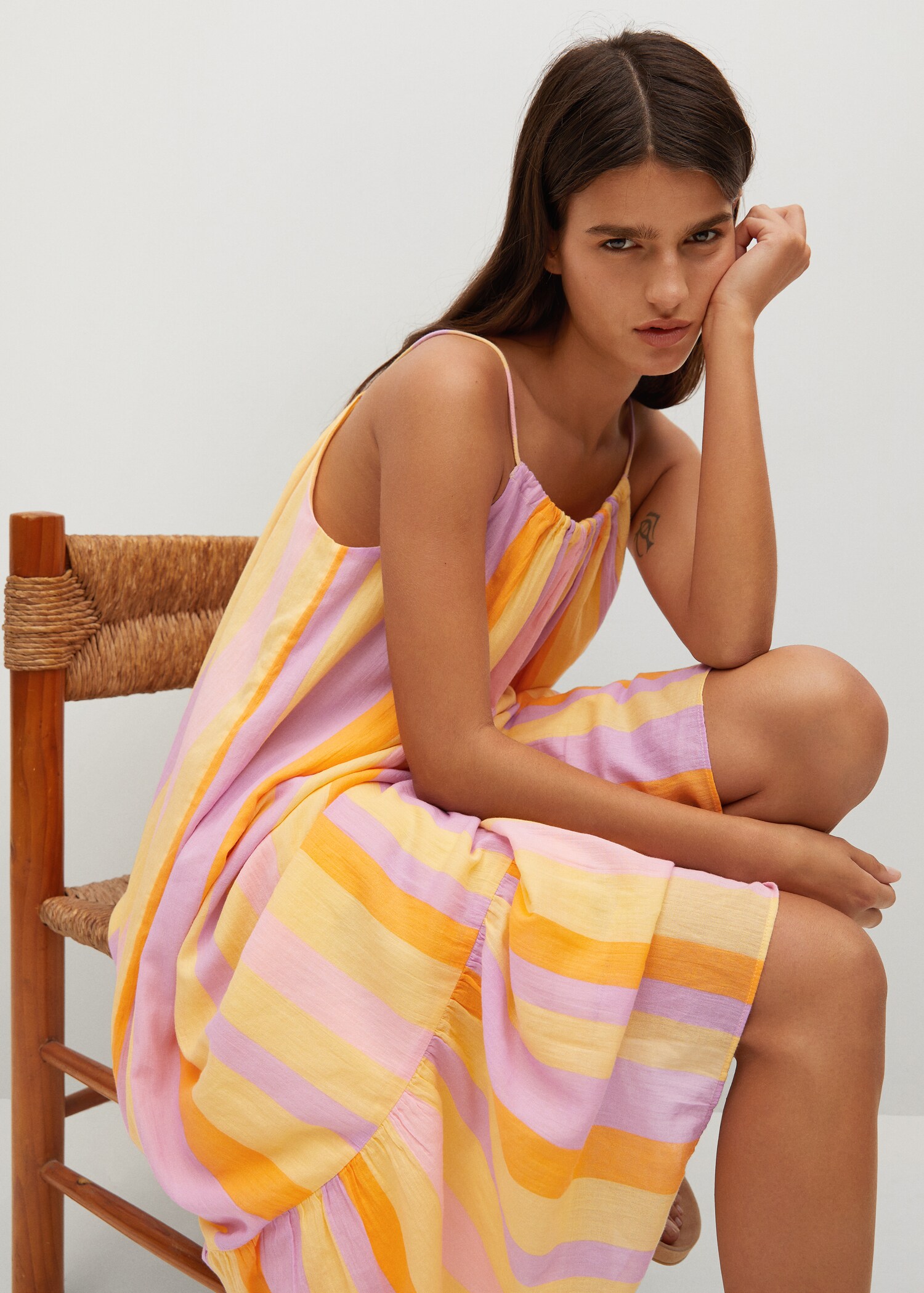 Vestido estampado volante - Detalle del artículo 2
