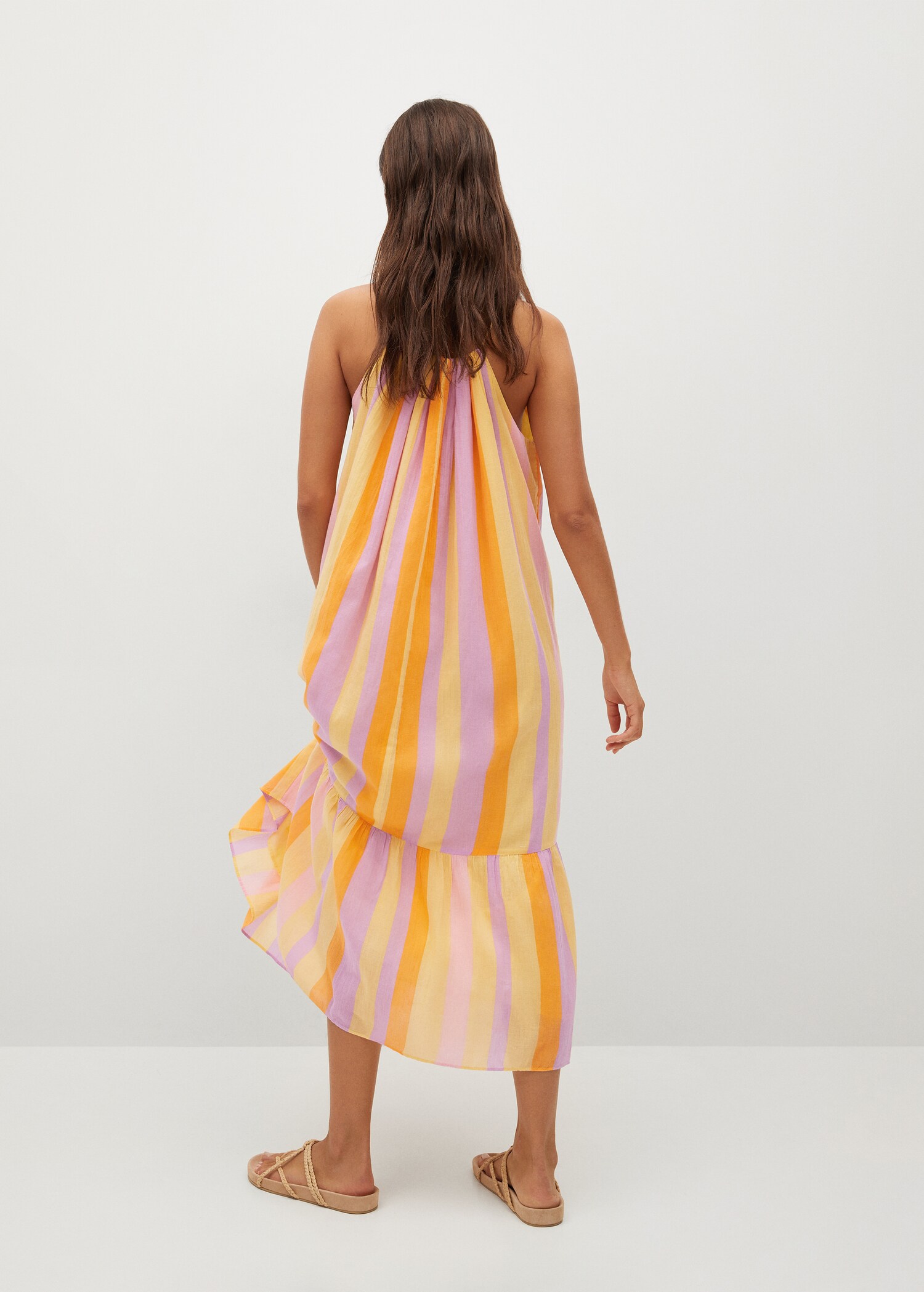 Vestido estampado volante - Reverso del artículo