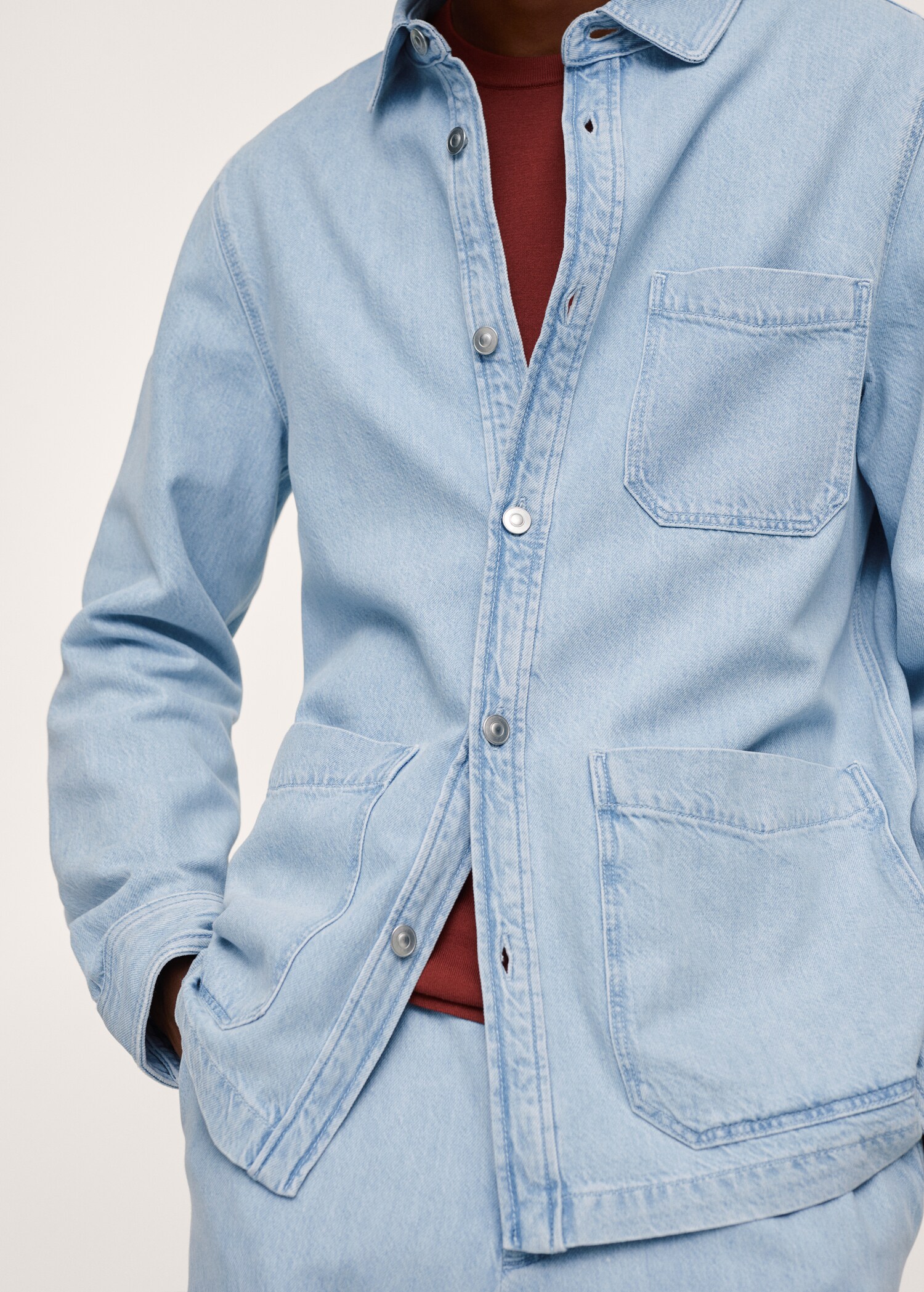 Pocket denim overshirt - Details of the article 2