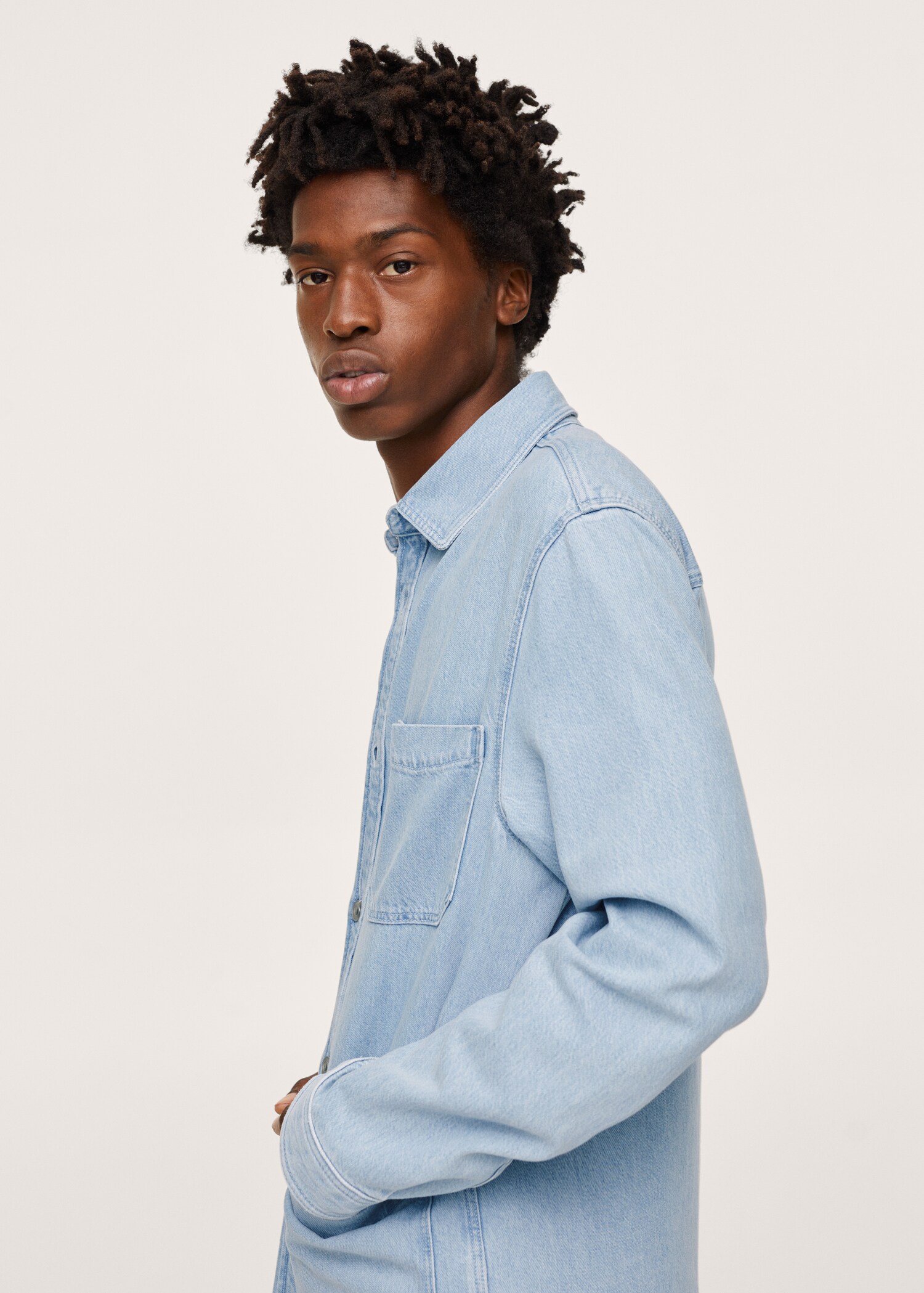 Pocket denim overshirt - Details of the article 3