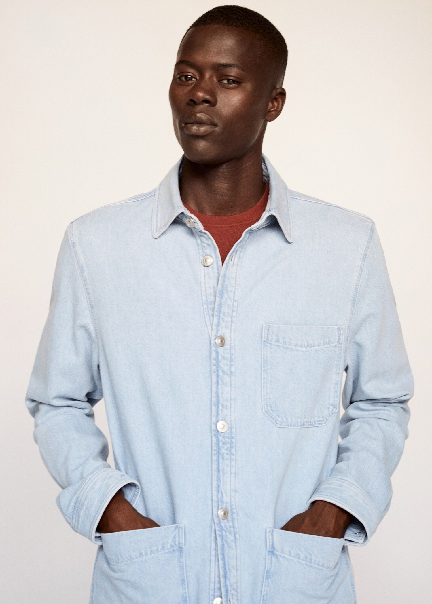 Pocket denim overshirt - Details of the article 6