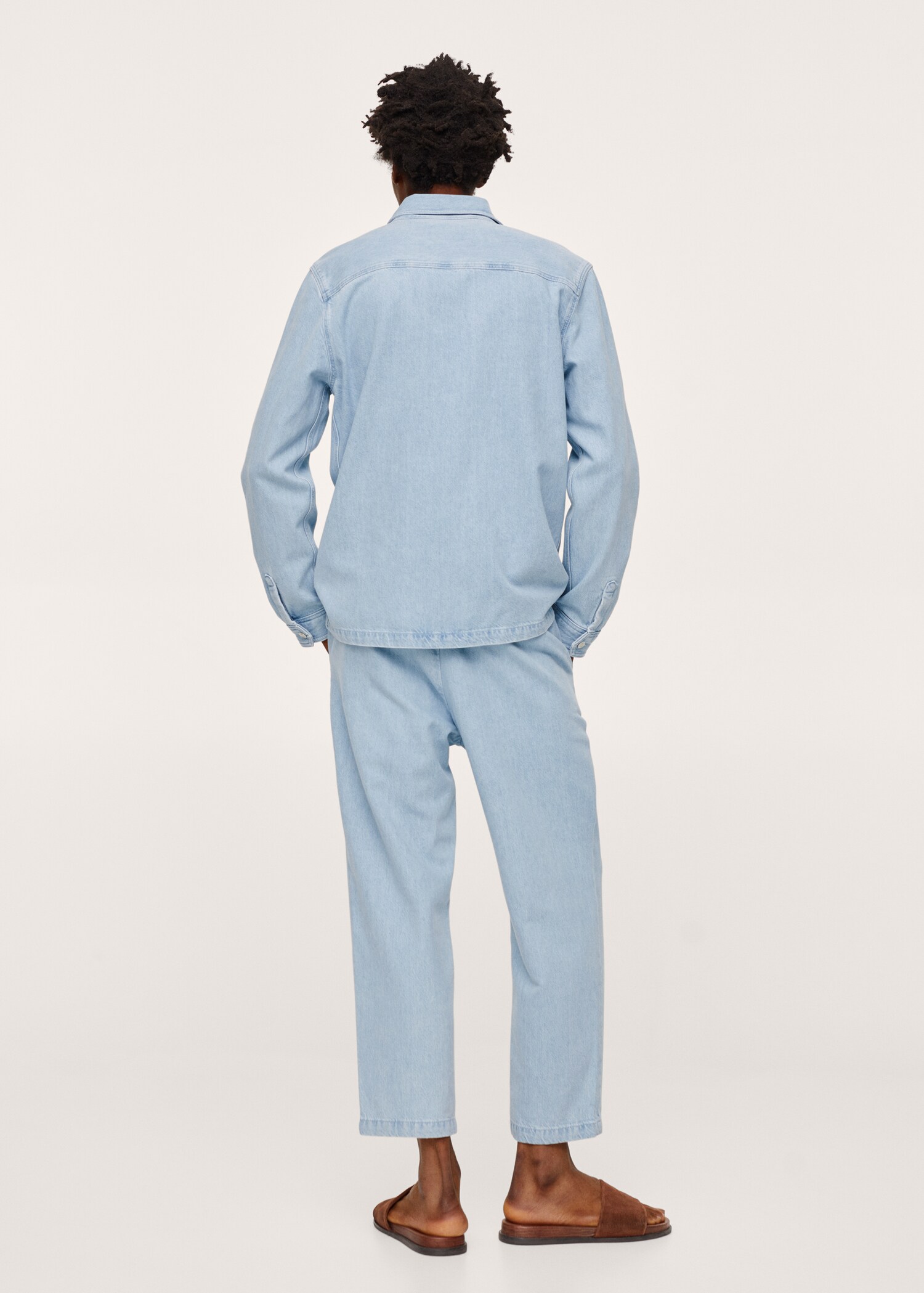 Pocket denim overshirt - Reverse of the article