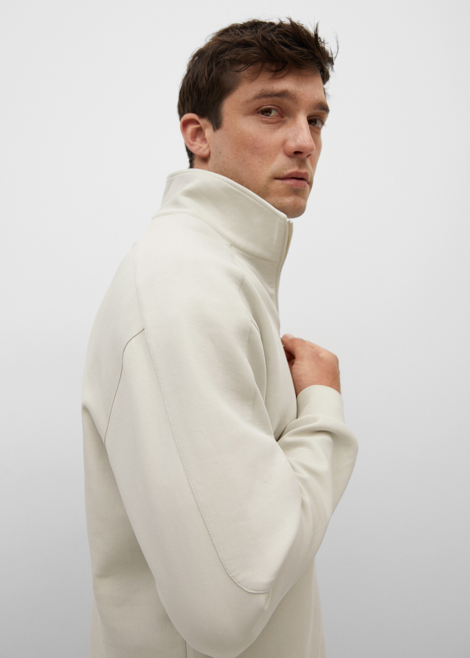 Sudadera algodón cuello cremallera - Detalle del artículo 3