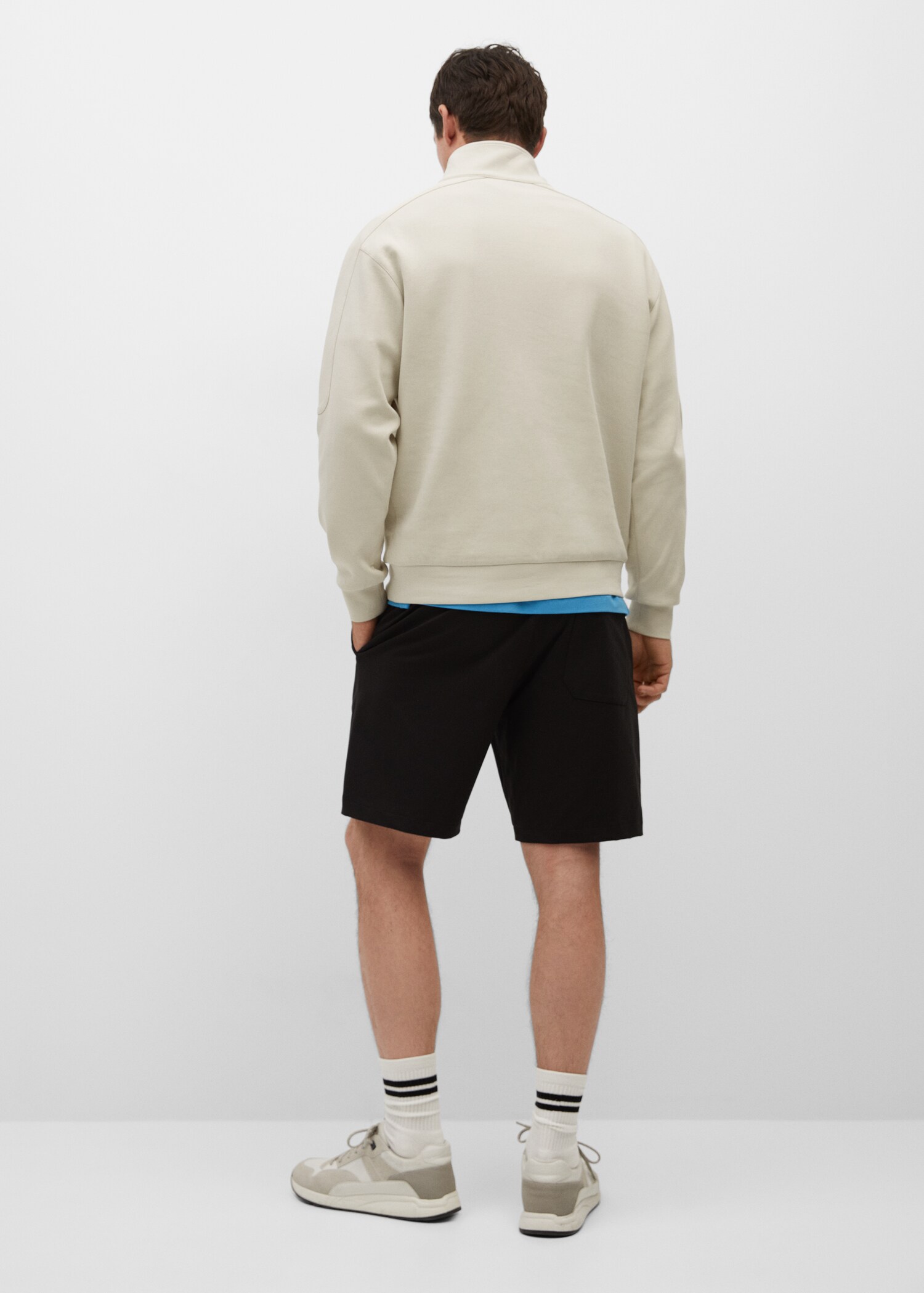 Sudadera algodón cuello cremallera - Reverso del artículo
