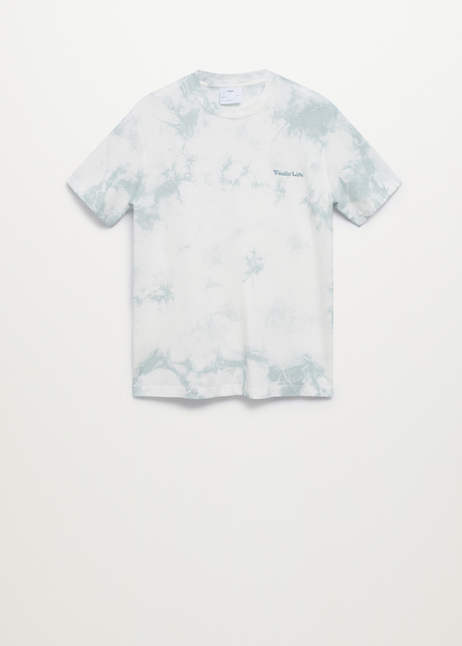 Camiseta tie-dye mensaje bordado - Artículo sin modelo