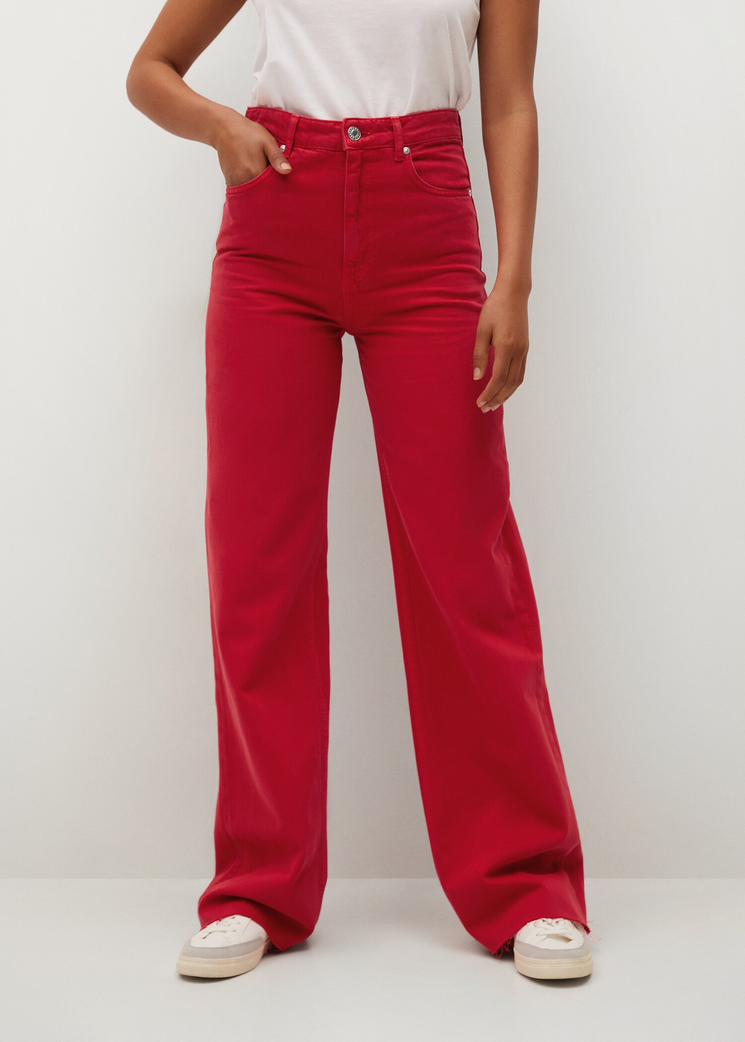 Jeans rectos tiro alto - Plano medio