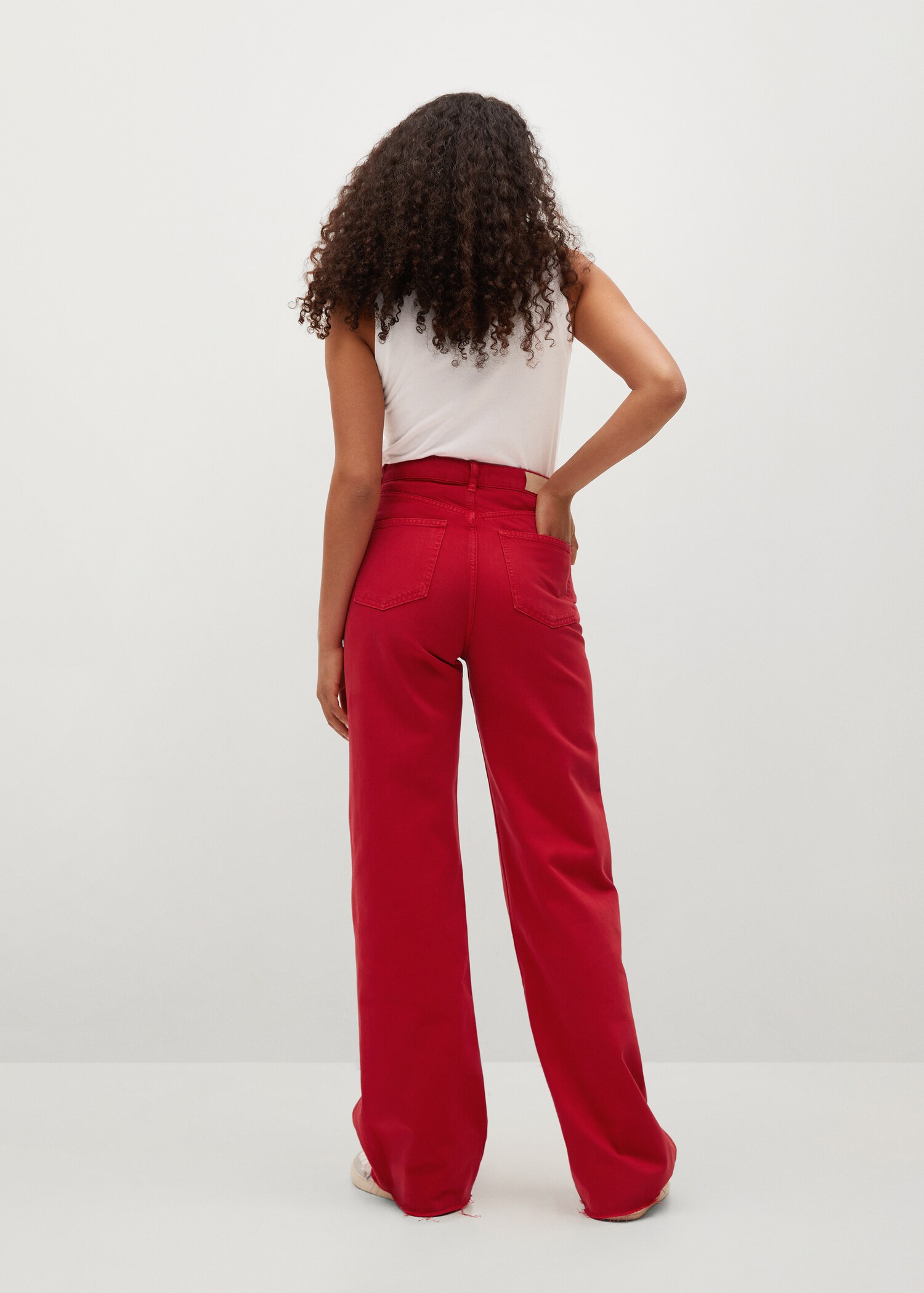 Jeans rectos tiro alto - Reverso del artículo