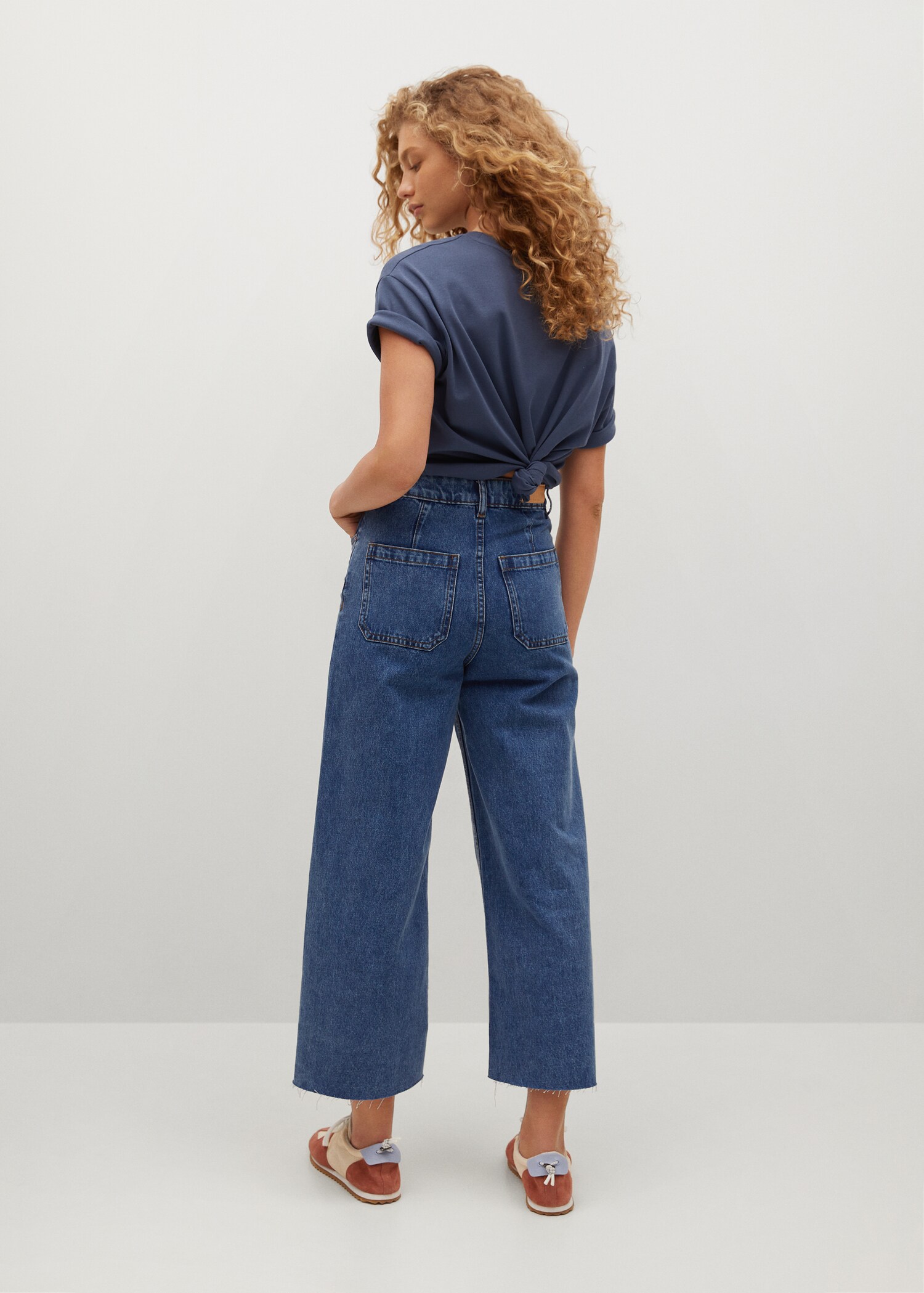 Jupe-culotte jean taille haute - Verso de l’article