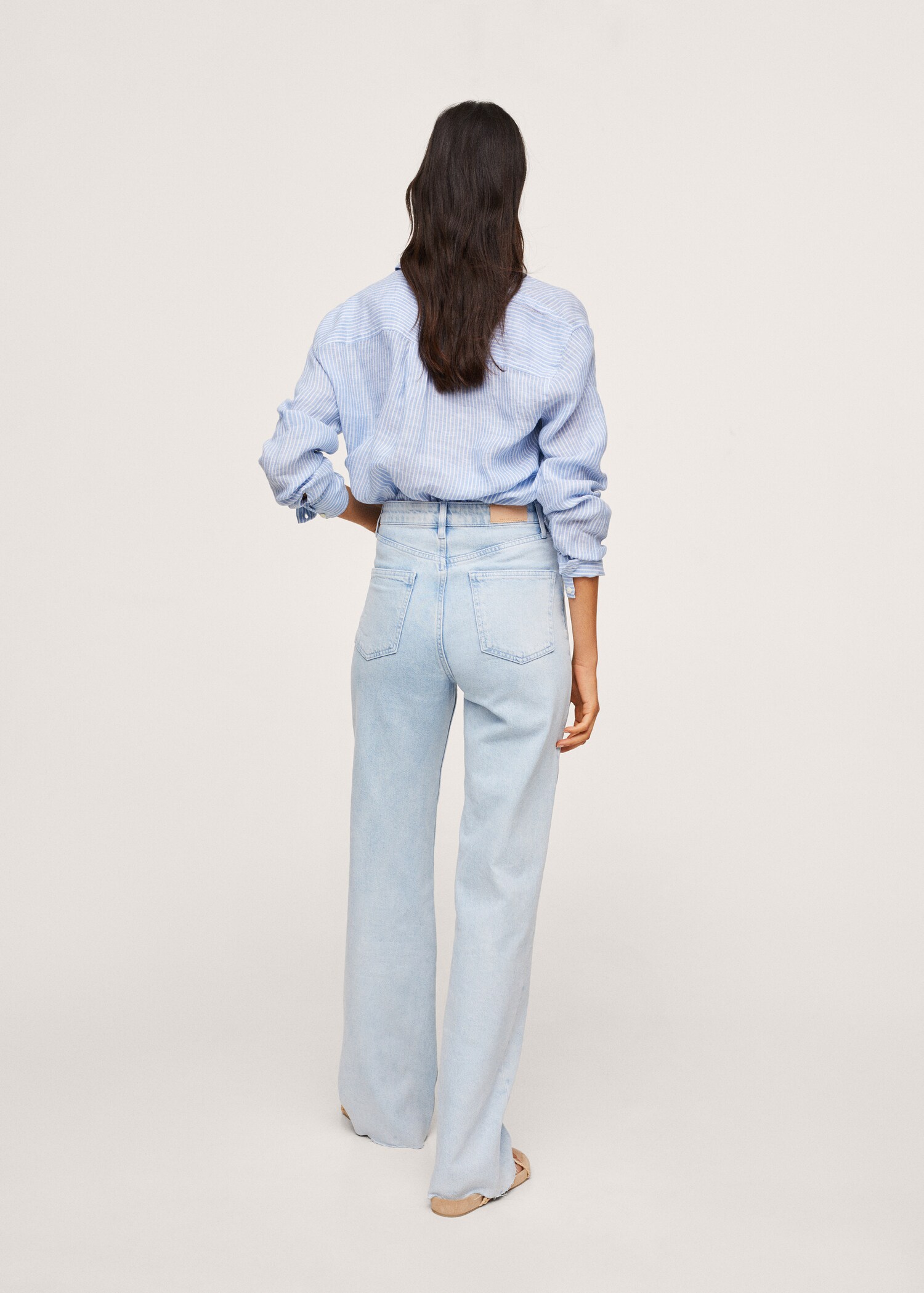 Jeans rectos tiro alto - Reverso del artículo