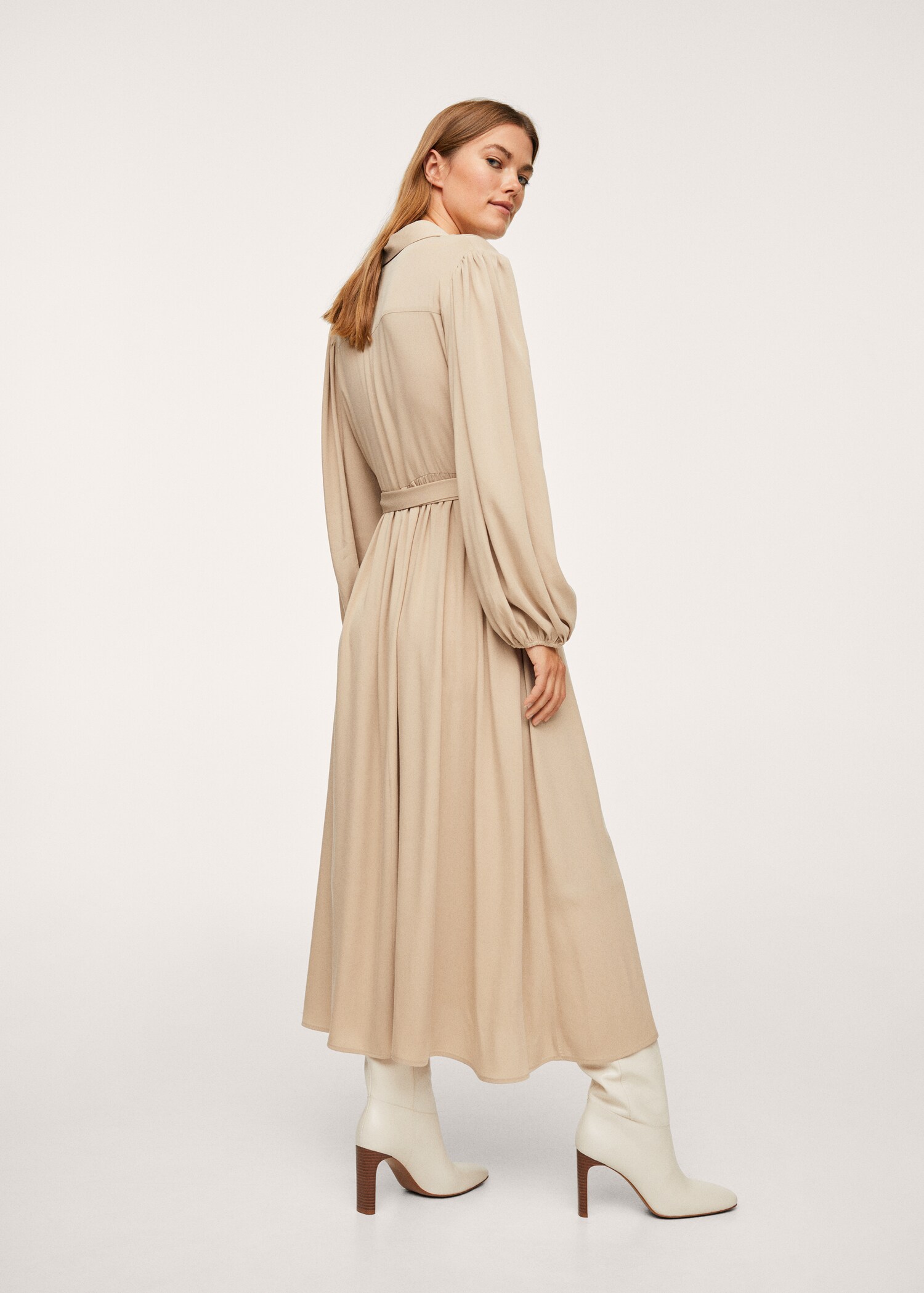 Lyocell pleated dress - Reverse of the article