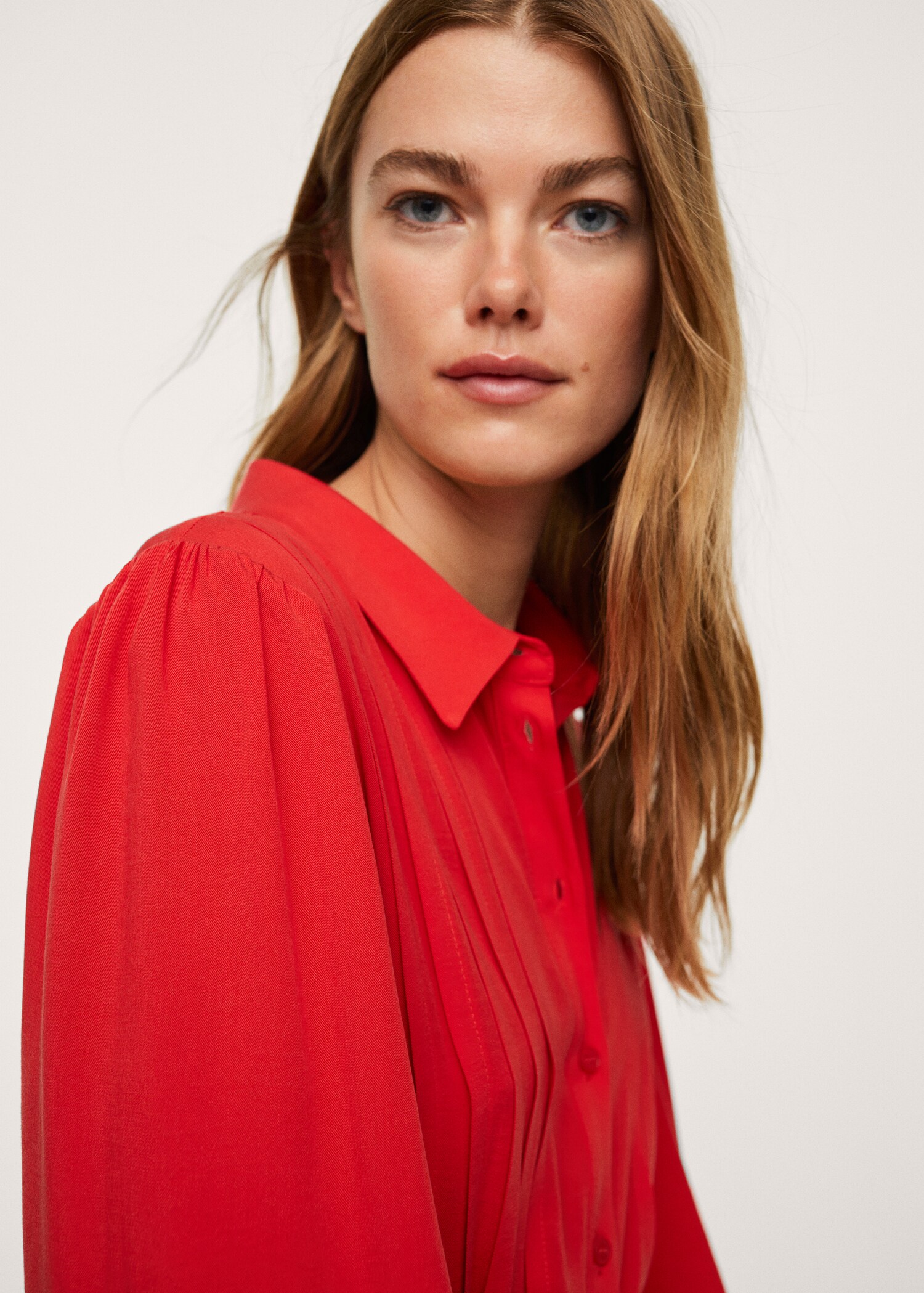 Lyocell pleated dress - Details of the article 2