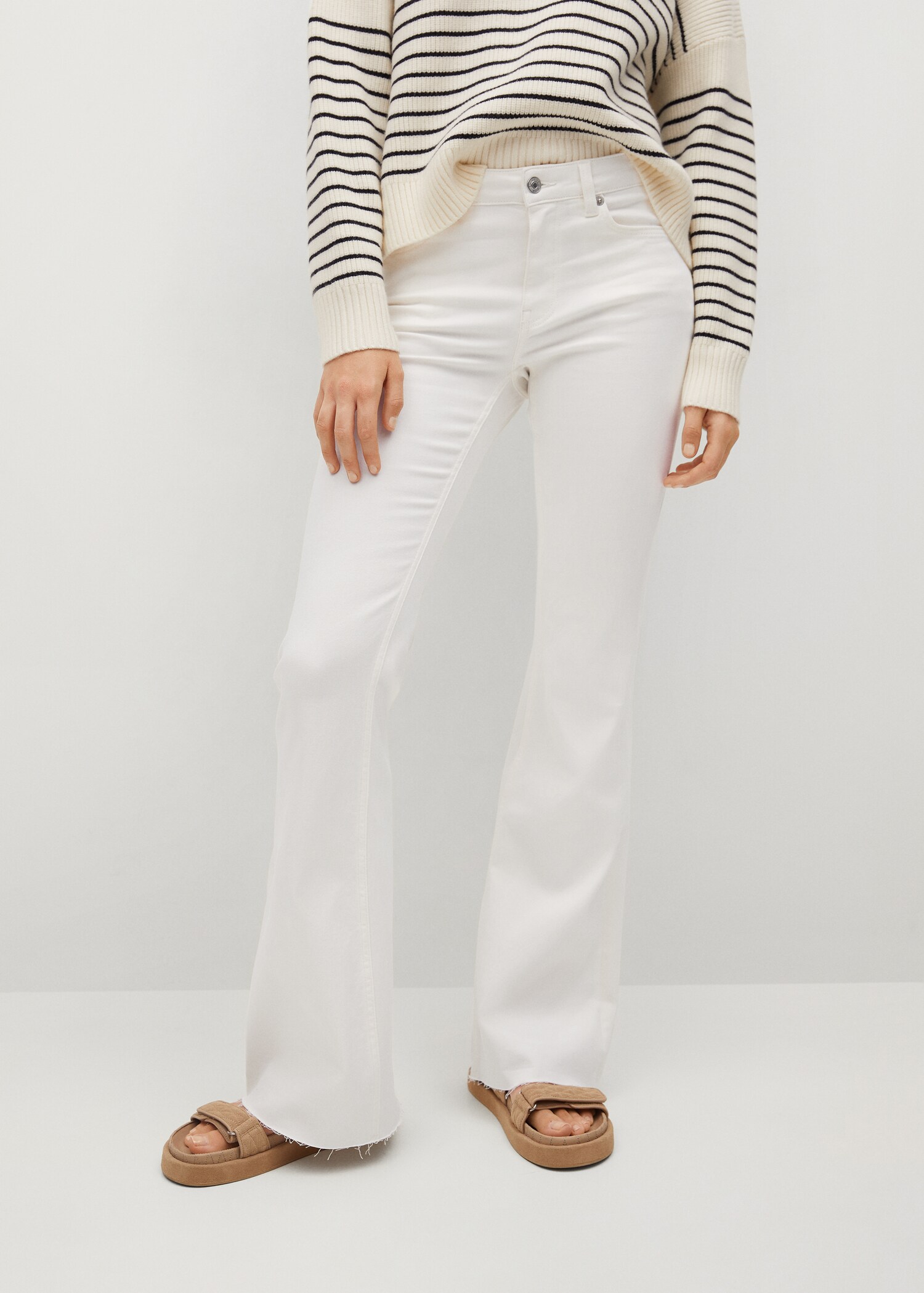 Mid-rise flared jeans - Medium plane