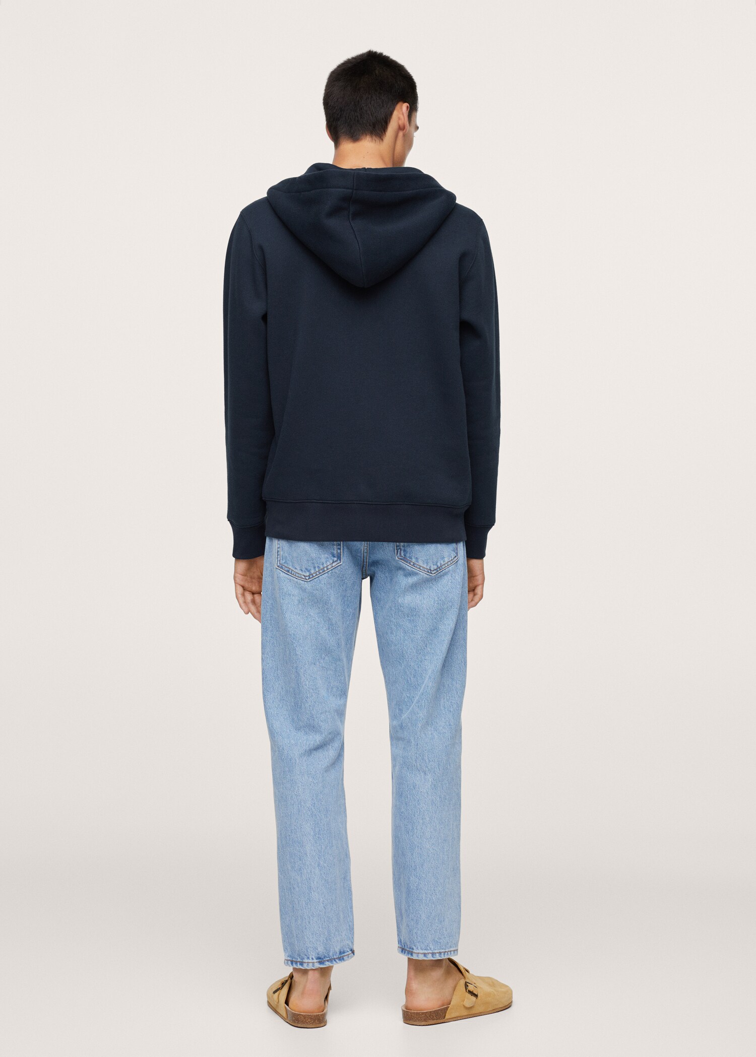 Sudadera algodón cremallera - Reverso del artículo