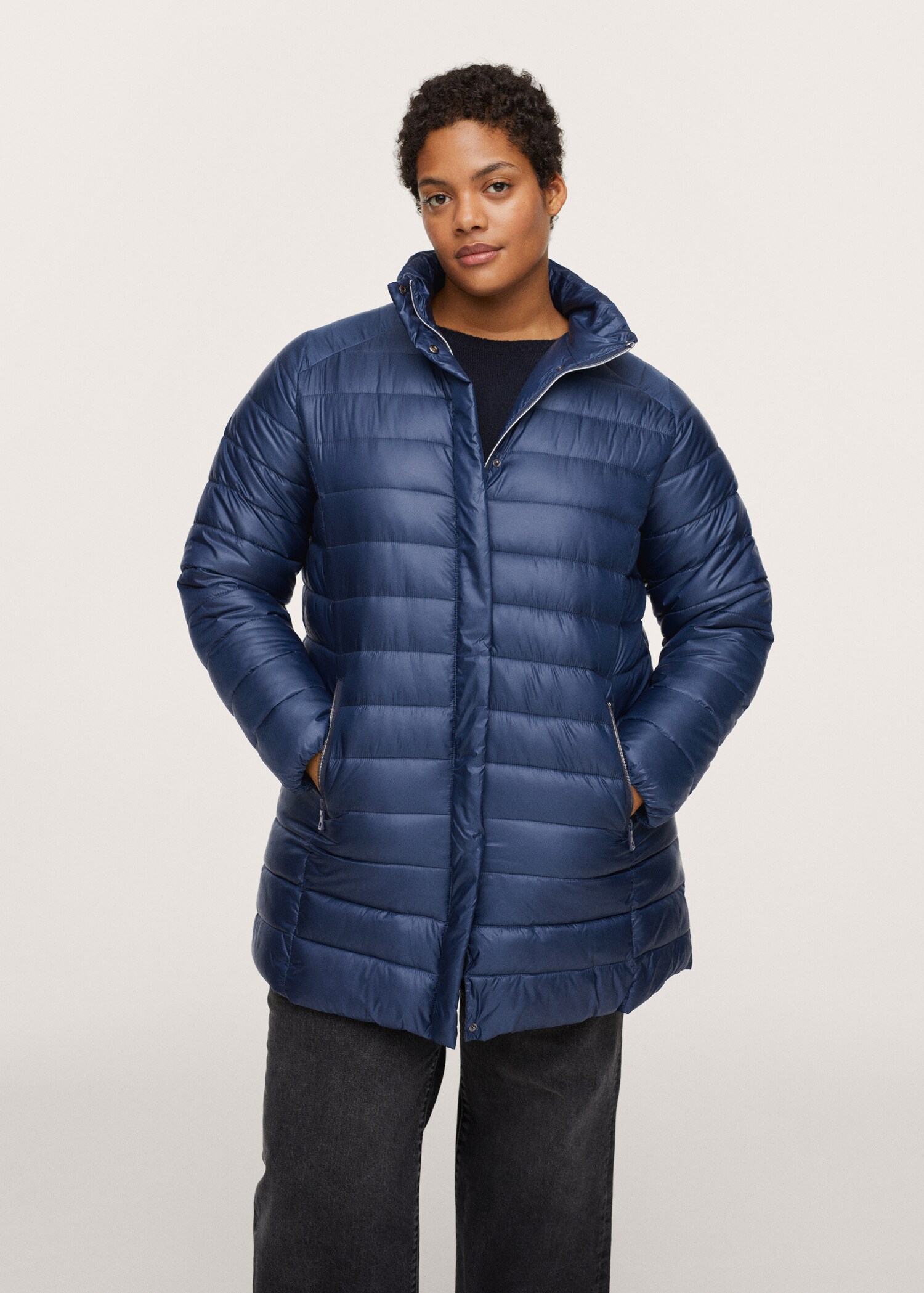 Anorak acolchado plegable - Plano medio