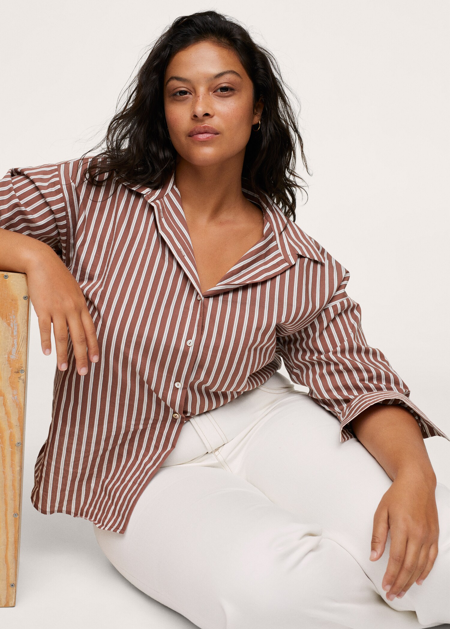 High-waist wideleg jeans - Details of the article 1