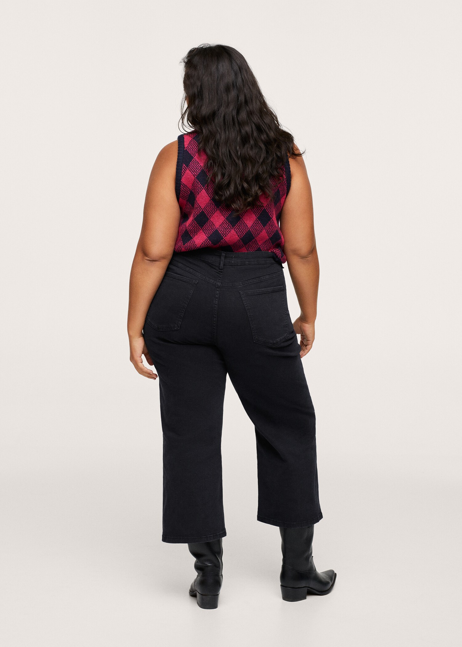 Jeans culotte tiro medio - Reverso del artículo