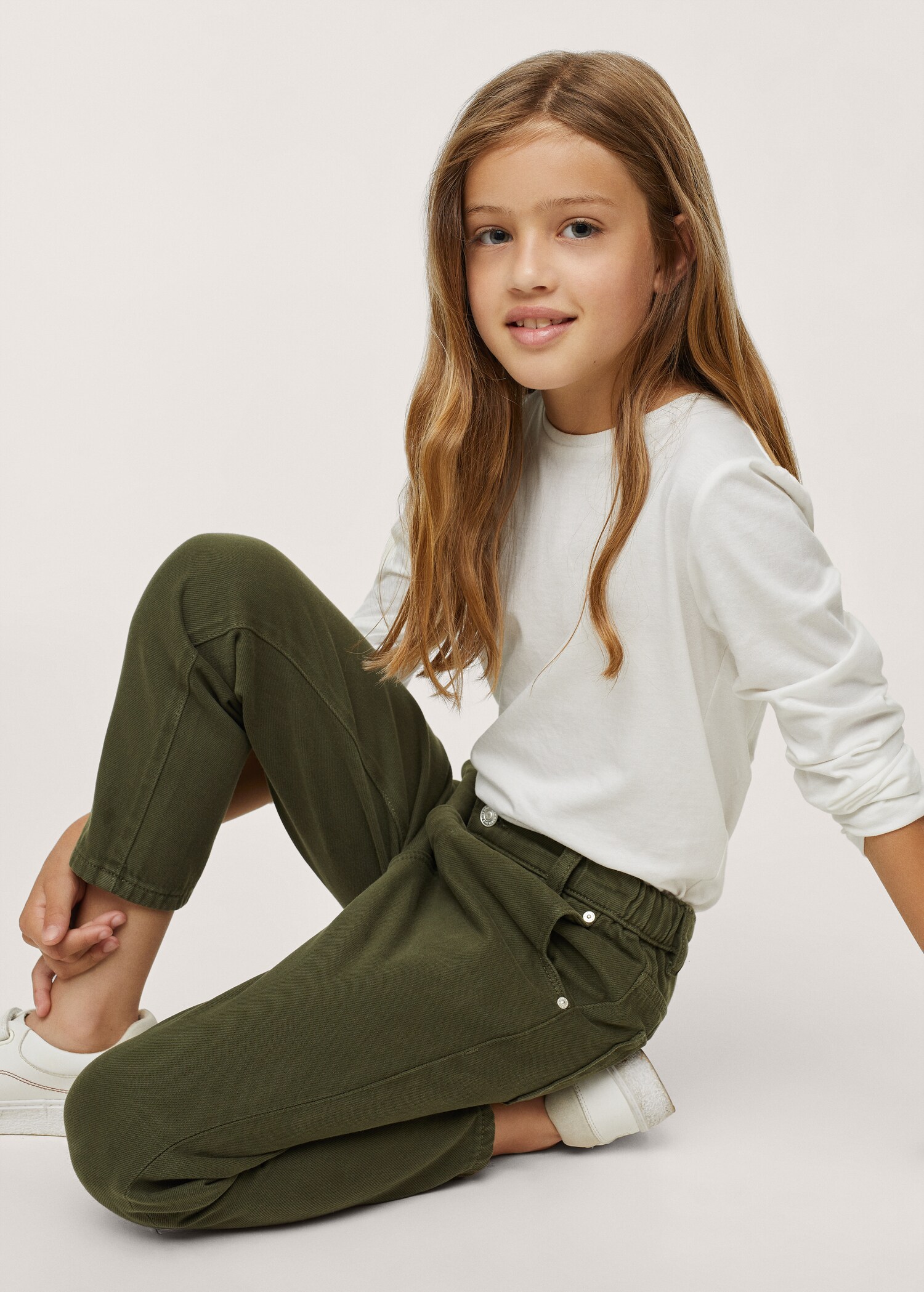 Jeans slouchy tiro medio - Plano medio