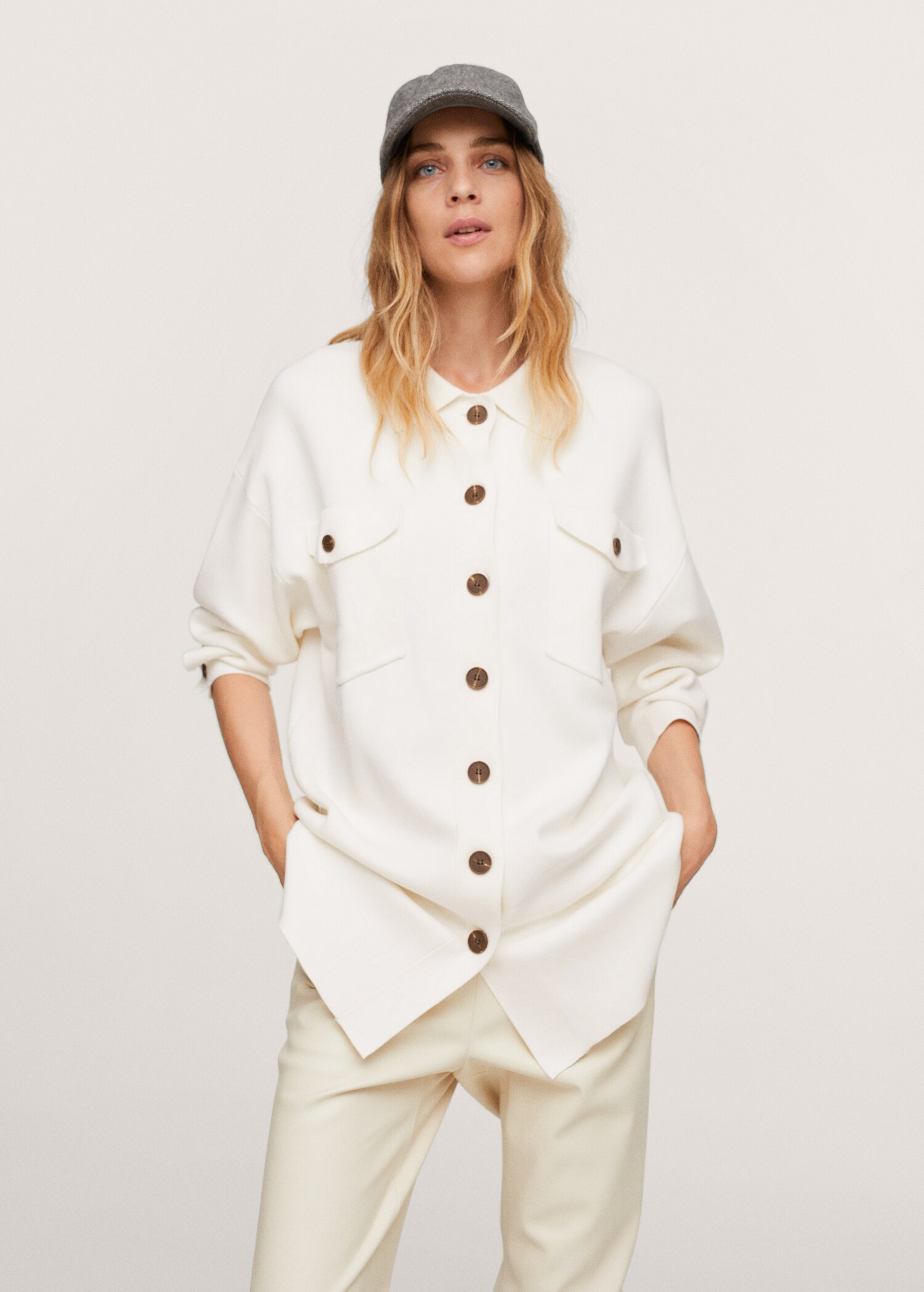 Button knit cardigan - Medium plane