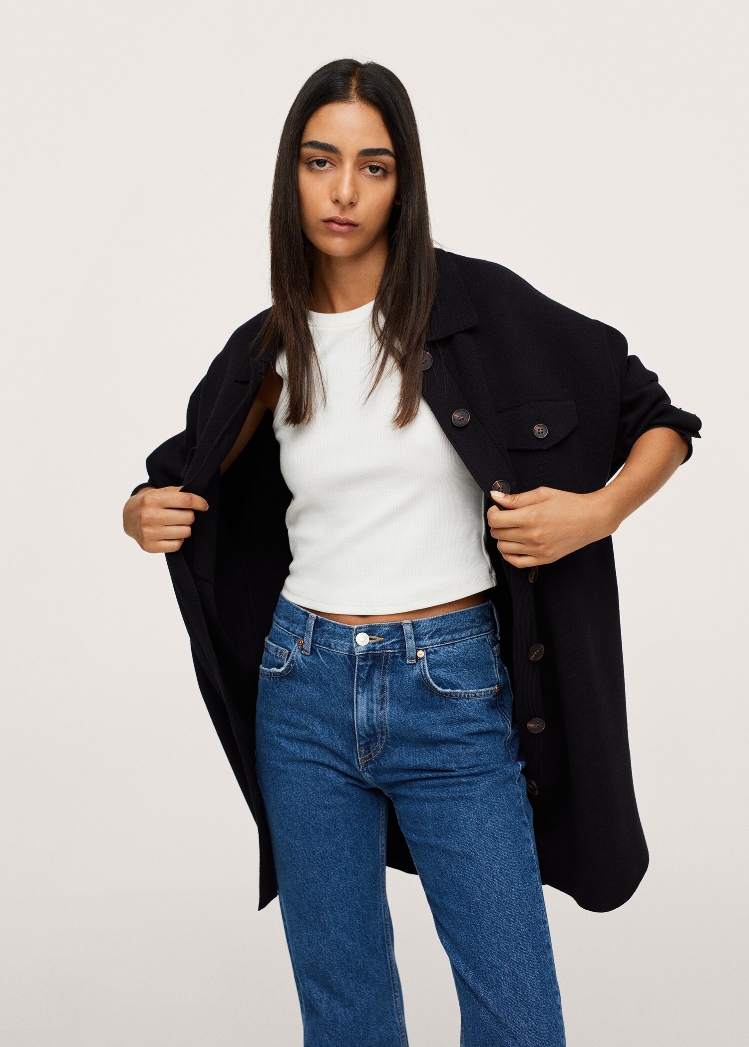 Button knit cardigan - Medium plane