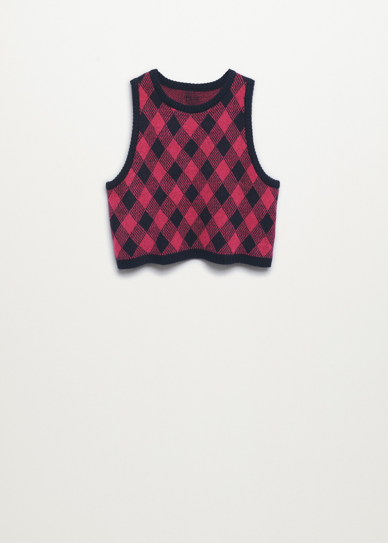 Knitted gilet with print - Article without model