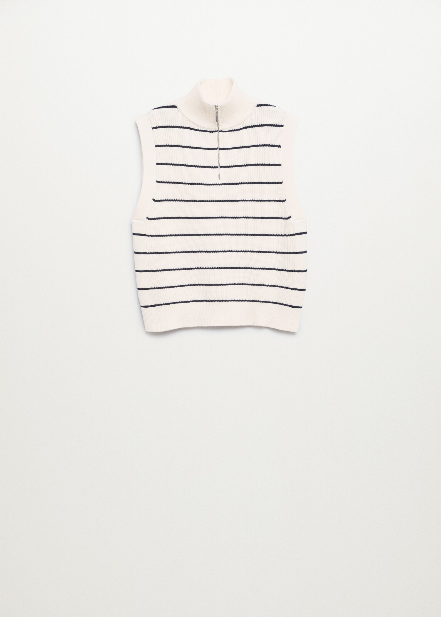 Striped knitted gilet - Article without model
