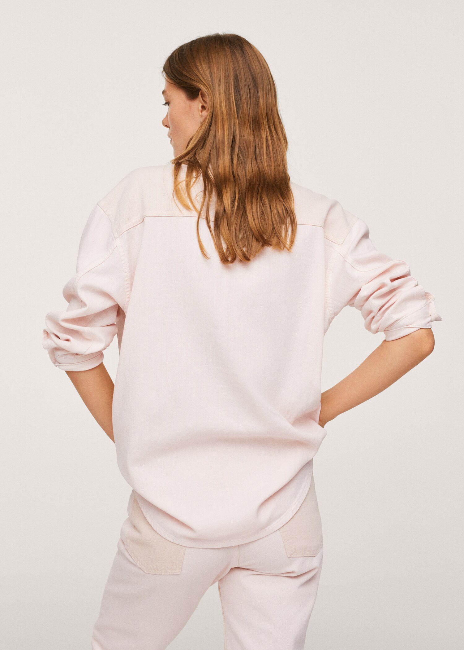 Contrasted pocketed shirt - Reverse of the article