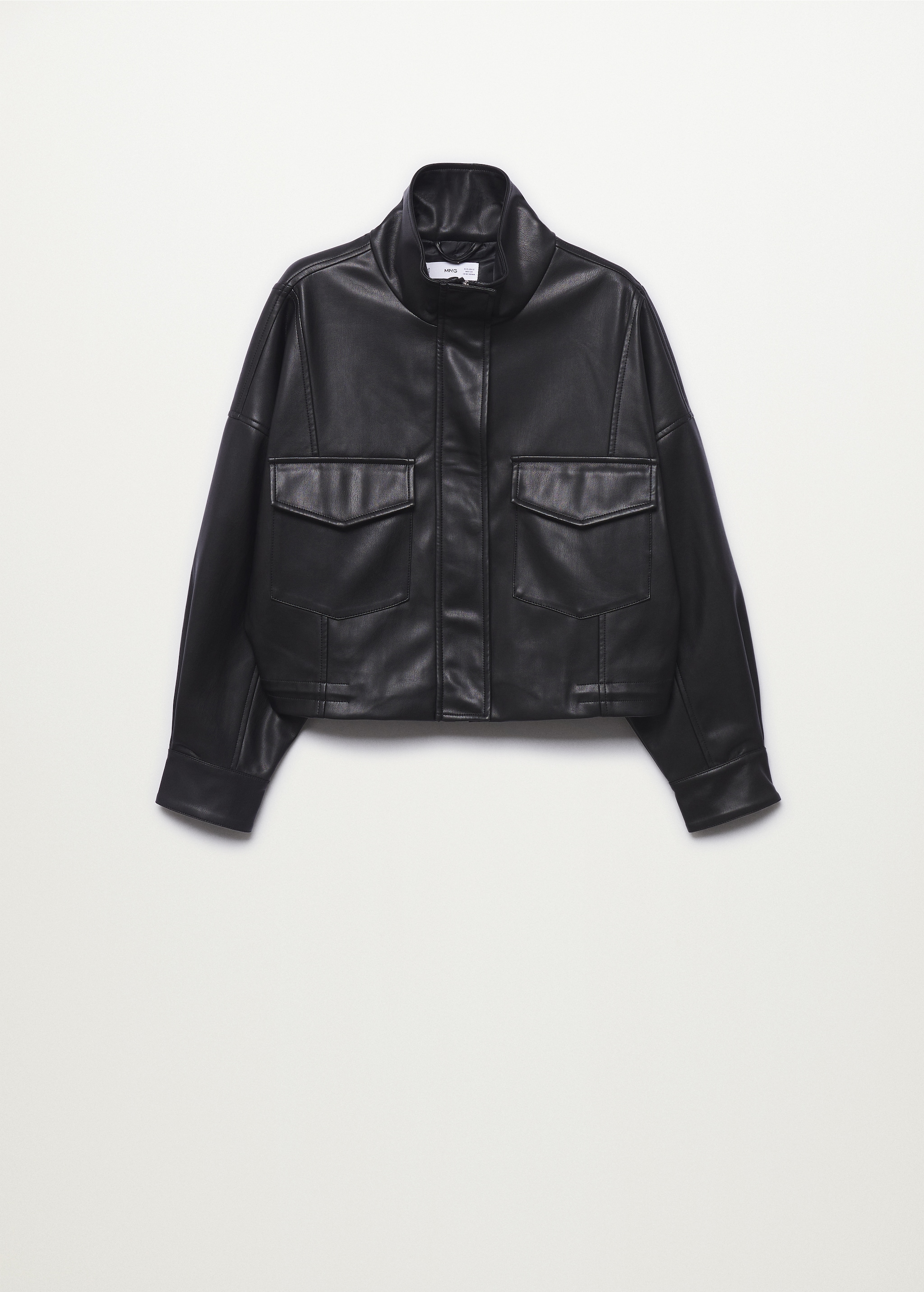 Short leather-effect jacket - Article without model