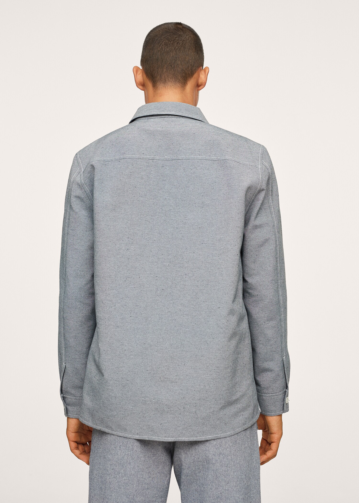 Sobrecamisa tejido reciclado - Reverso del artículo