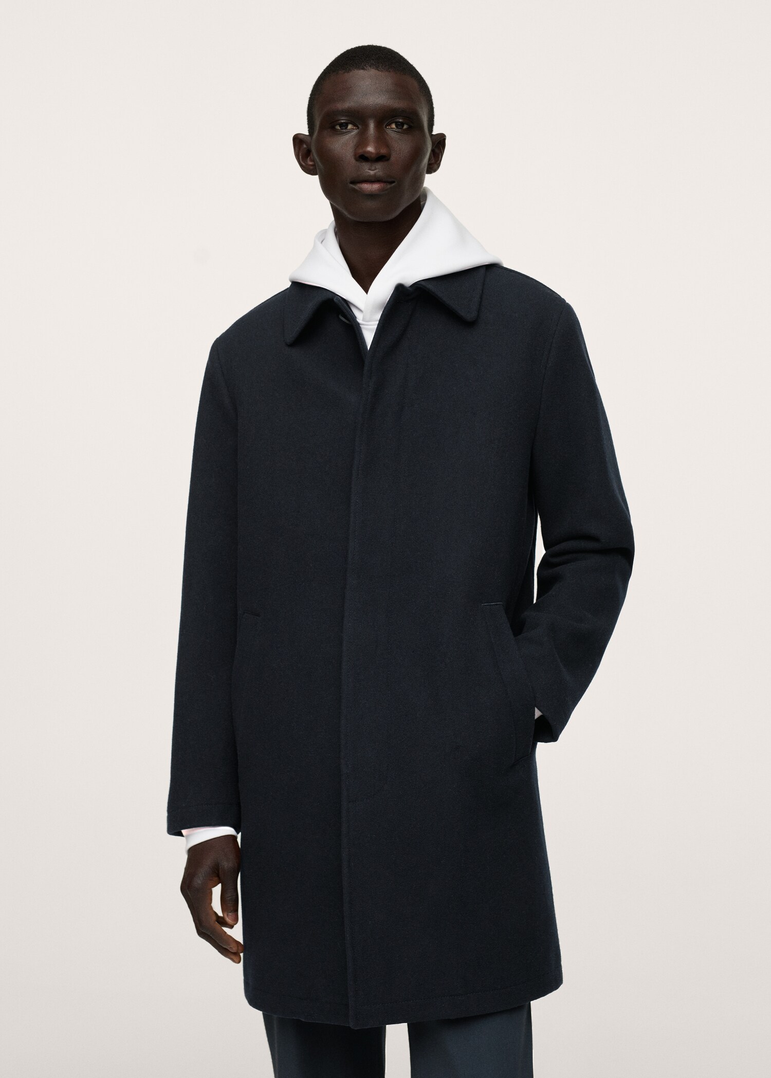 Water-repellent wool coat - Medium plane