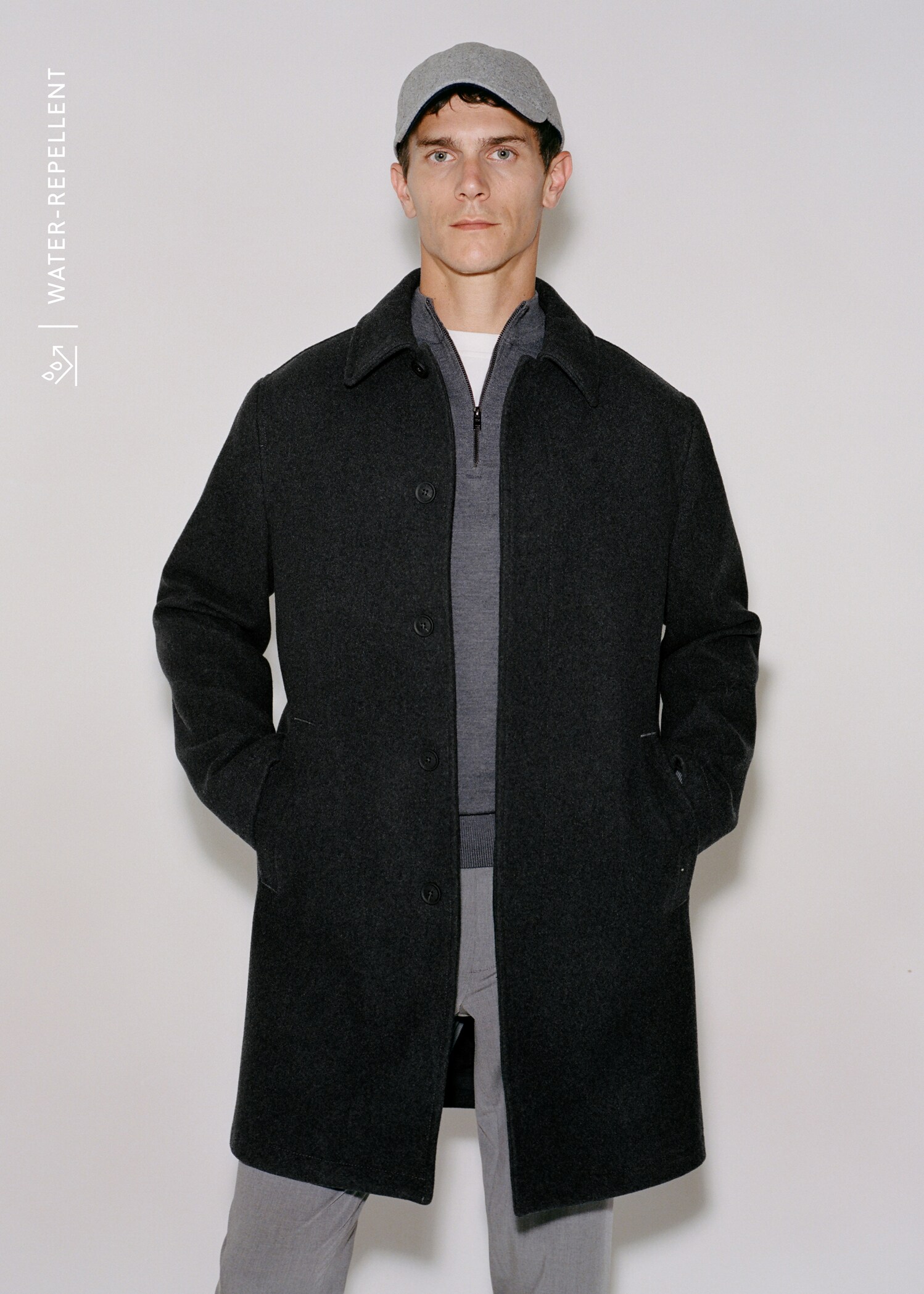 Water-repellent wool coat - Details of the article 5