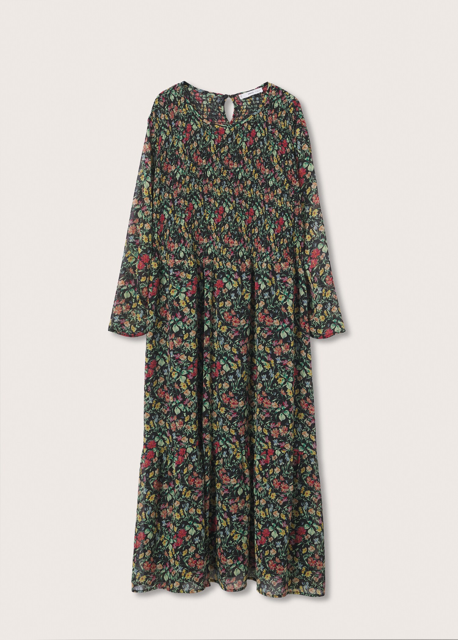 Vestido fruncido estampado - Artículo sin modelo