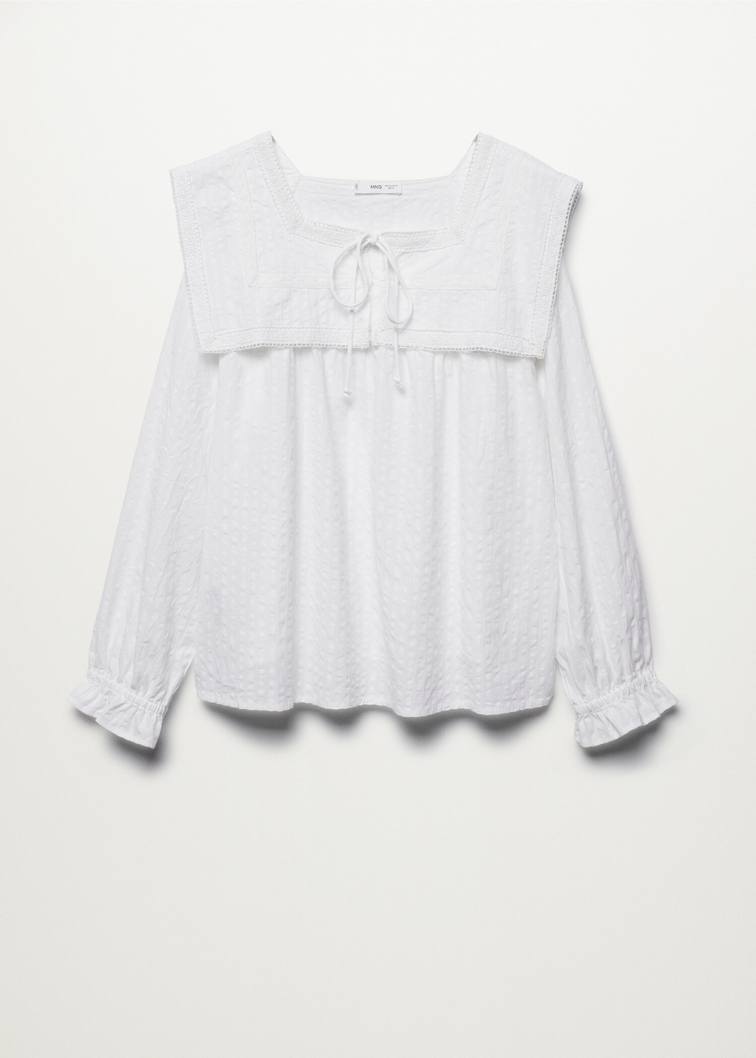 Textured cotton blouse - Article without model