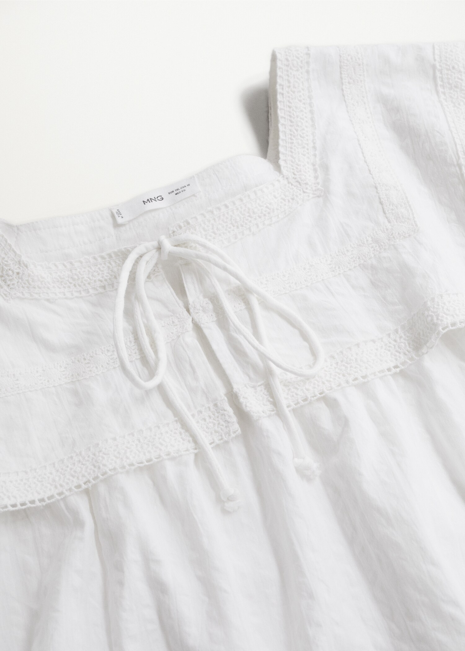 Textured cotton blouse - Details of the article 8
