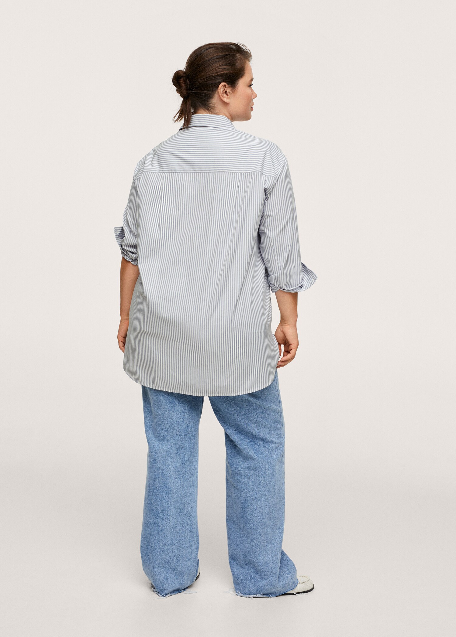 Camisa vestir algodón rayas - Reverso del artículo