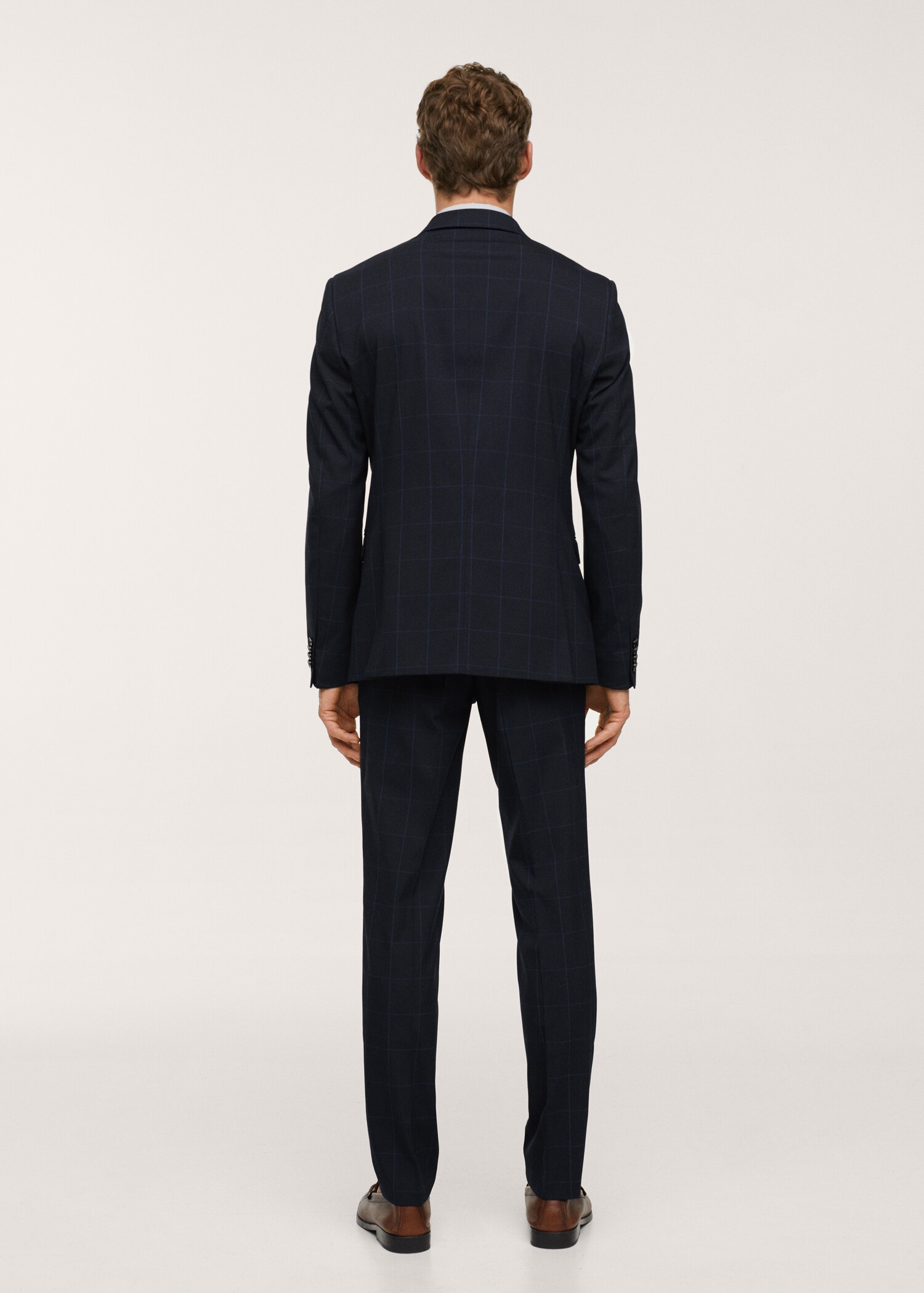Oblekové kalhoty super slim fit s kostkou - Zadní strana zboží