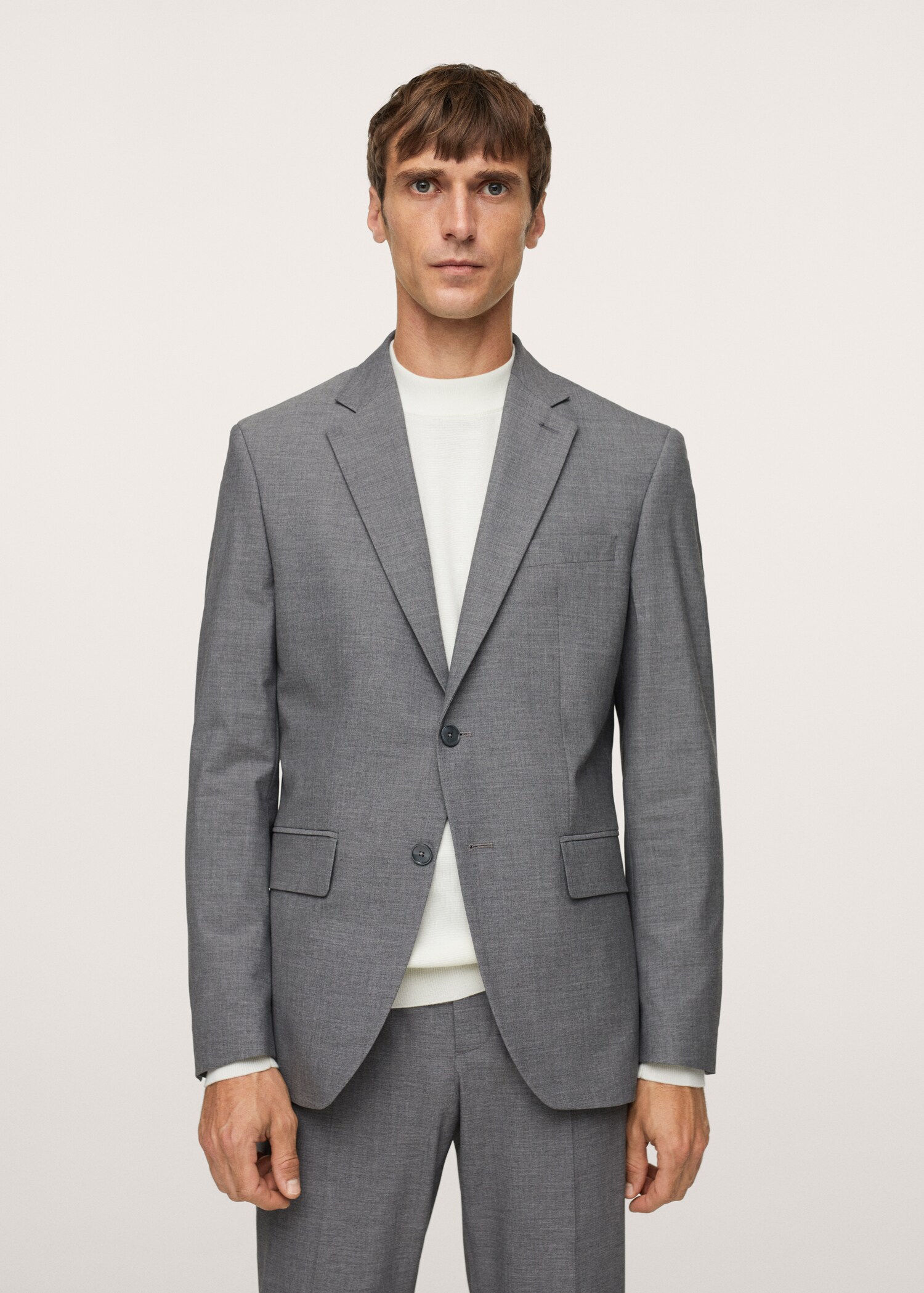 Americana traje slim fit microestructura - Plano medio
