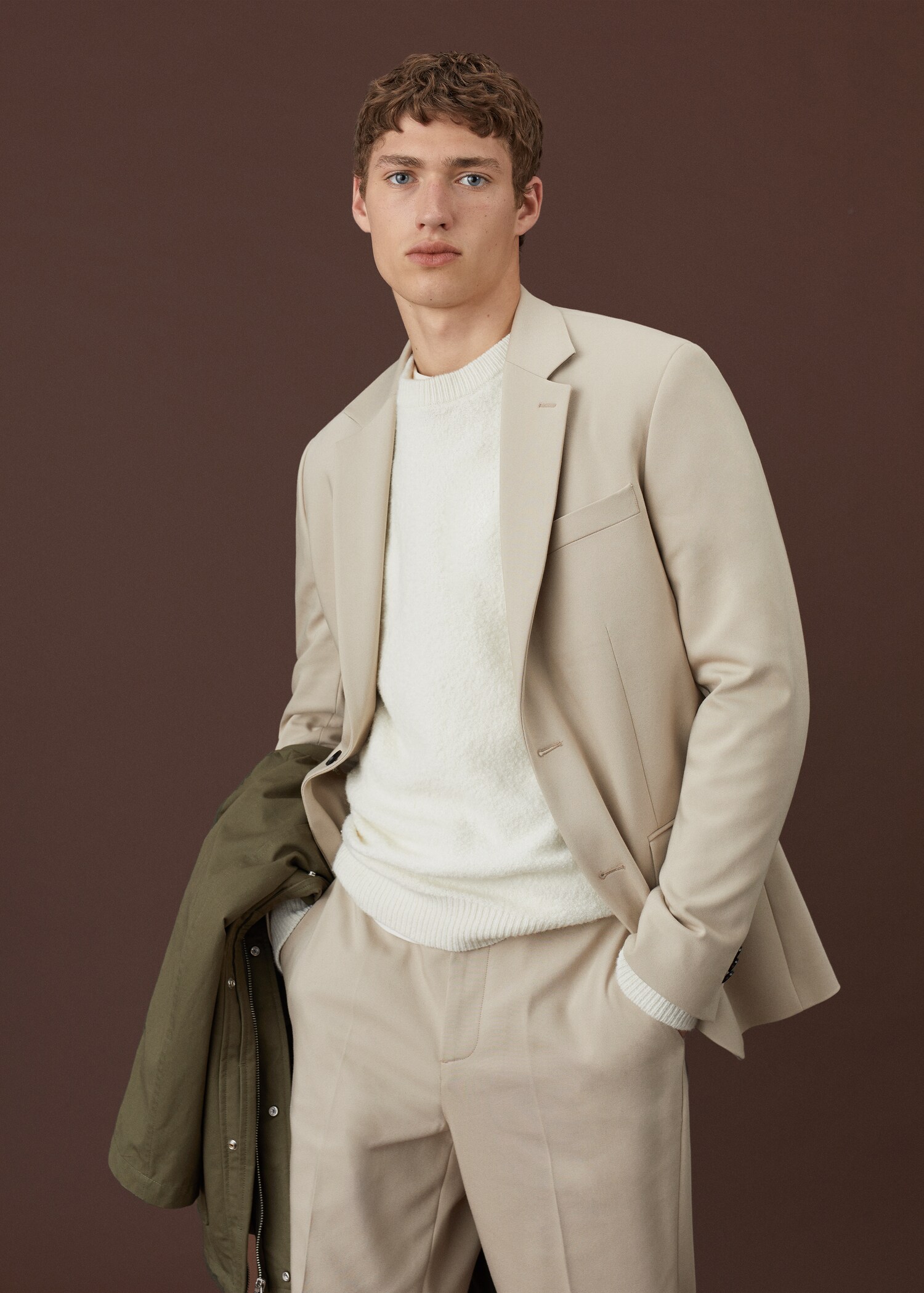 Slim-fit suit jacket - Details of the article 5