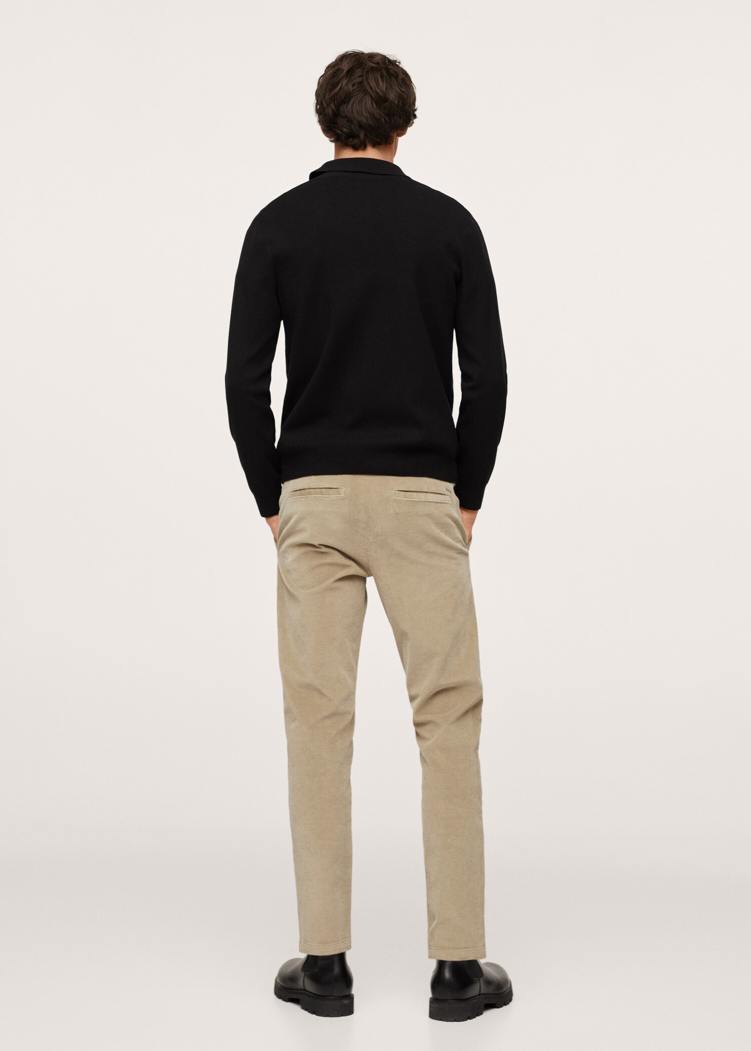 Tapered cropped corduroy trousers - Reverse of the article