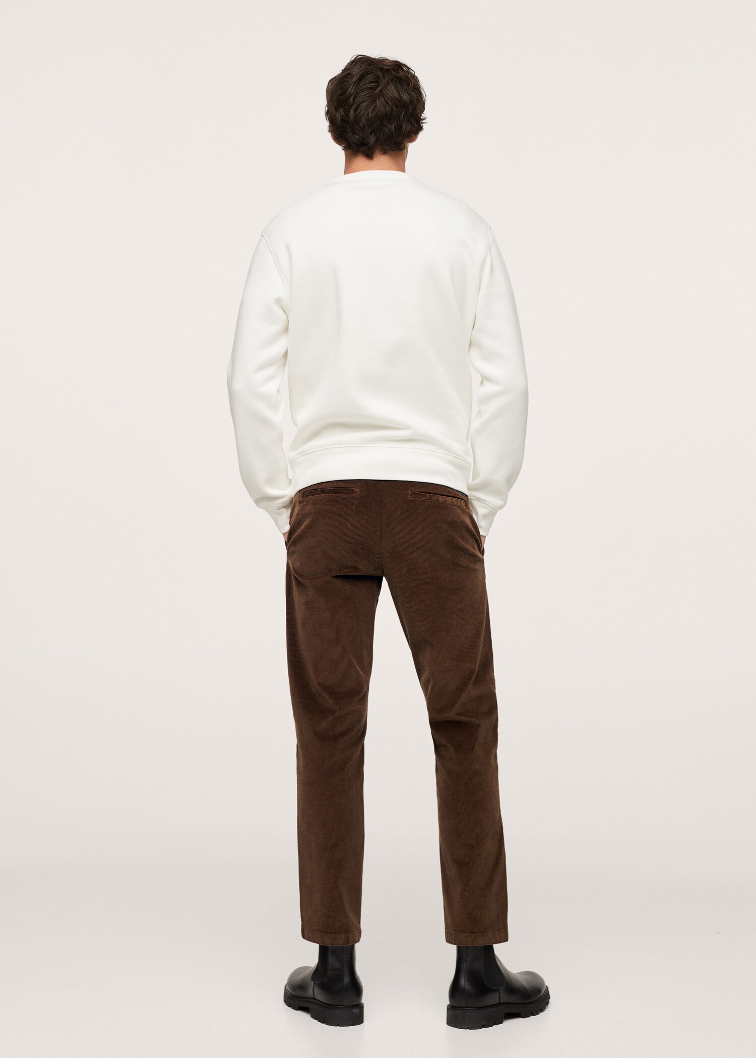 Tapered cropped corduroy trousers - Reverse of the article