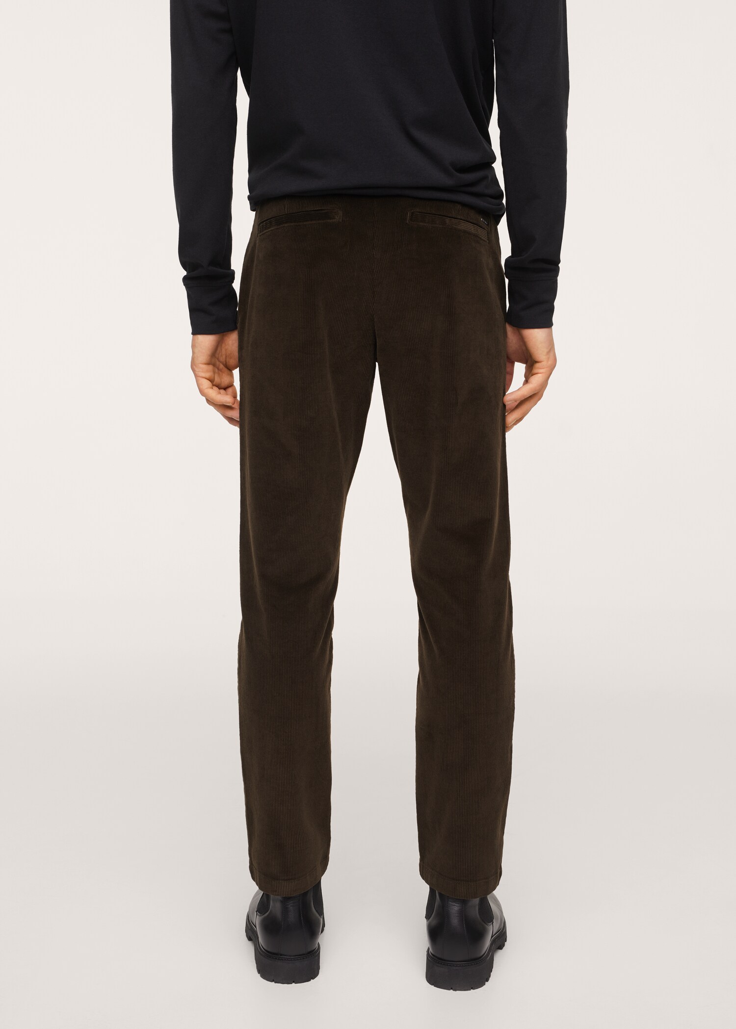 Tapered cropped corduroy trousers - Reverse of the article
