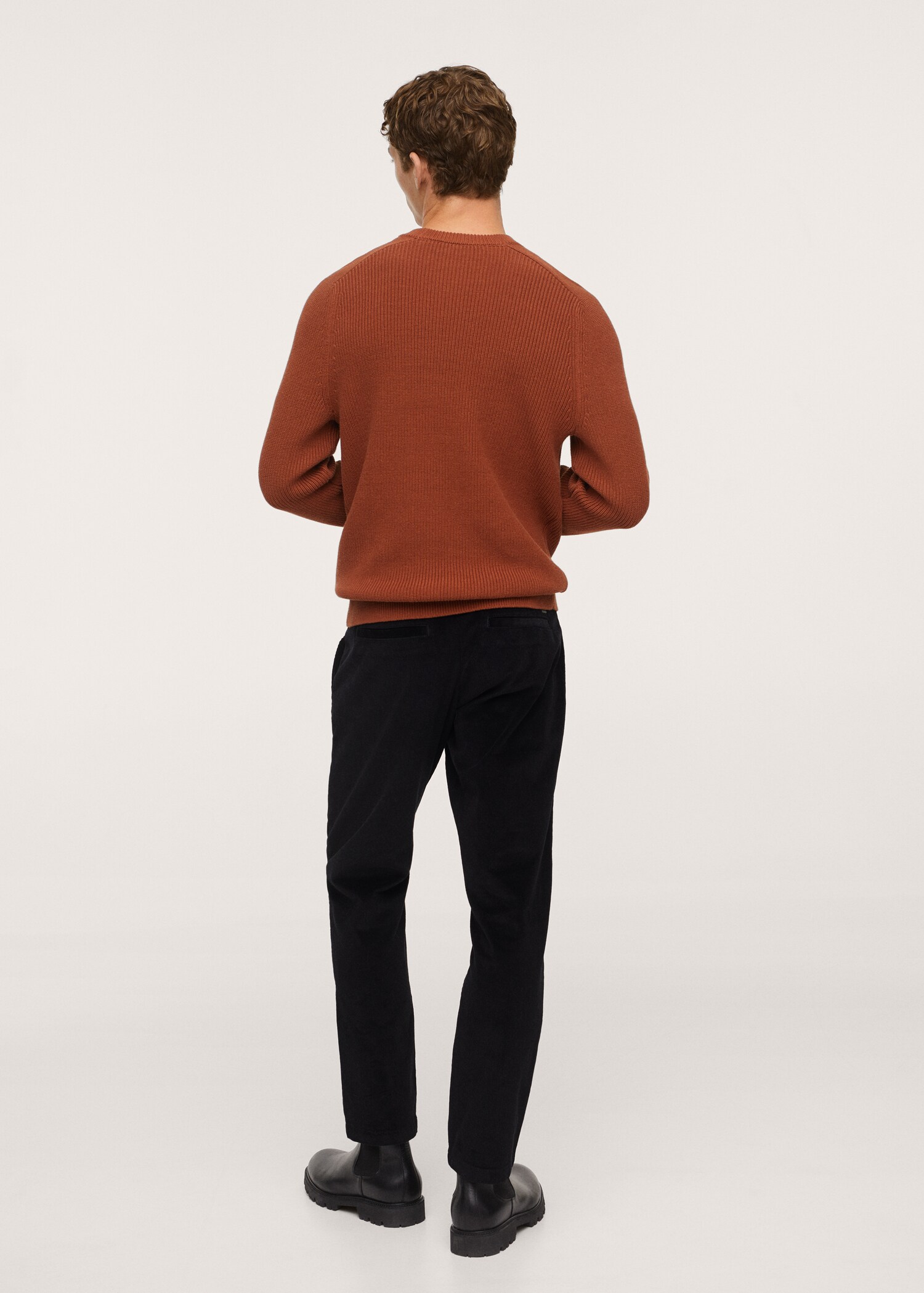 Tapered cropped corduroy trousers - Reverse of the article