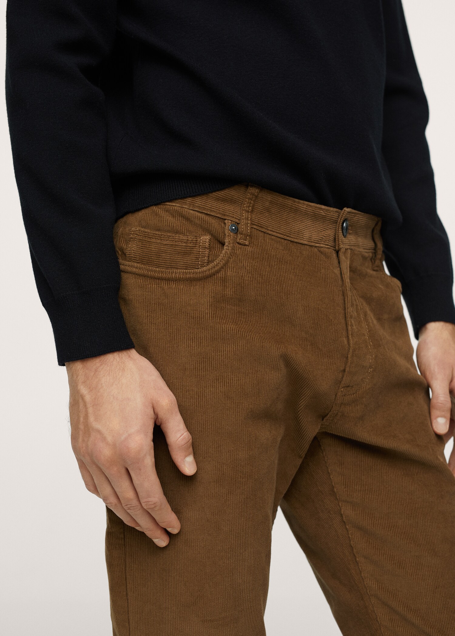 Manšestrové kalhoty slim fit - Detail zboží 3