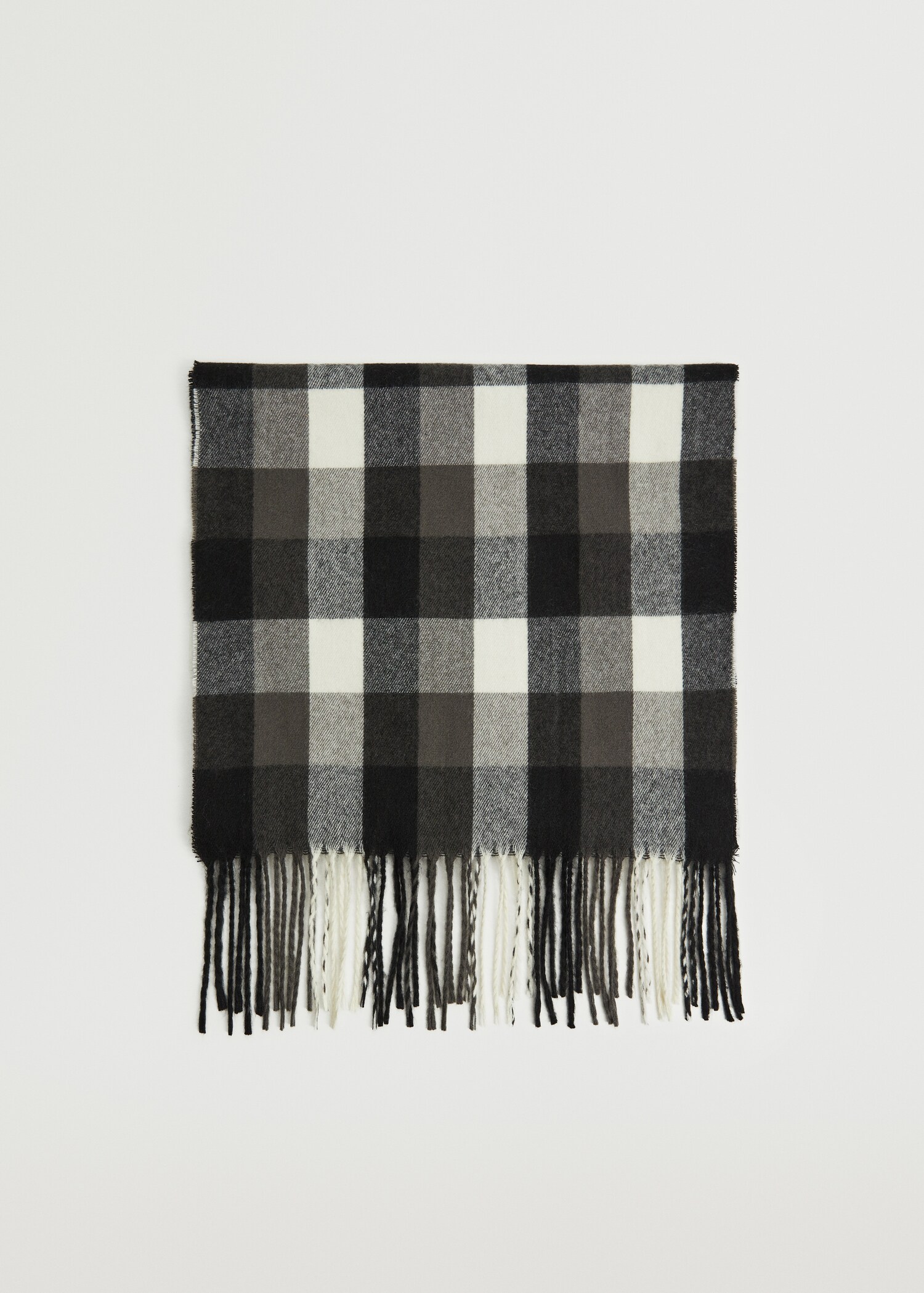 Textured check scarf - Article without model